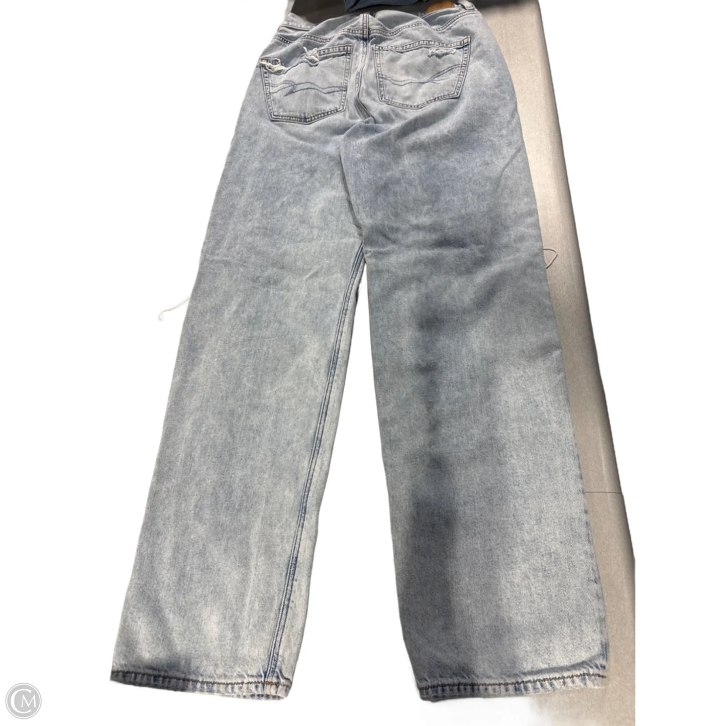 Jeans Straight By American Eagle In Blue Denim, Size: 4
