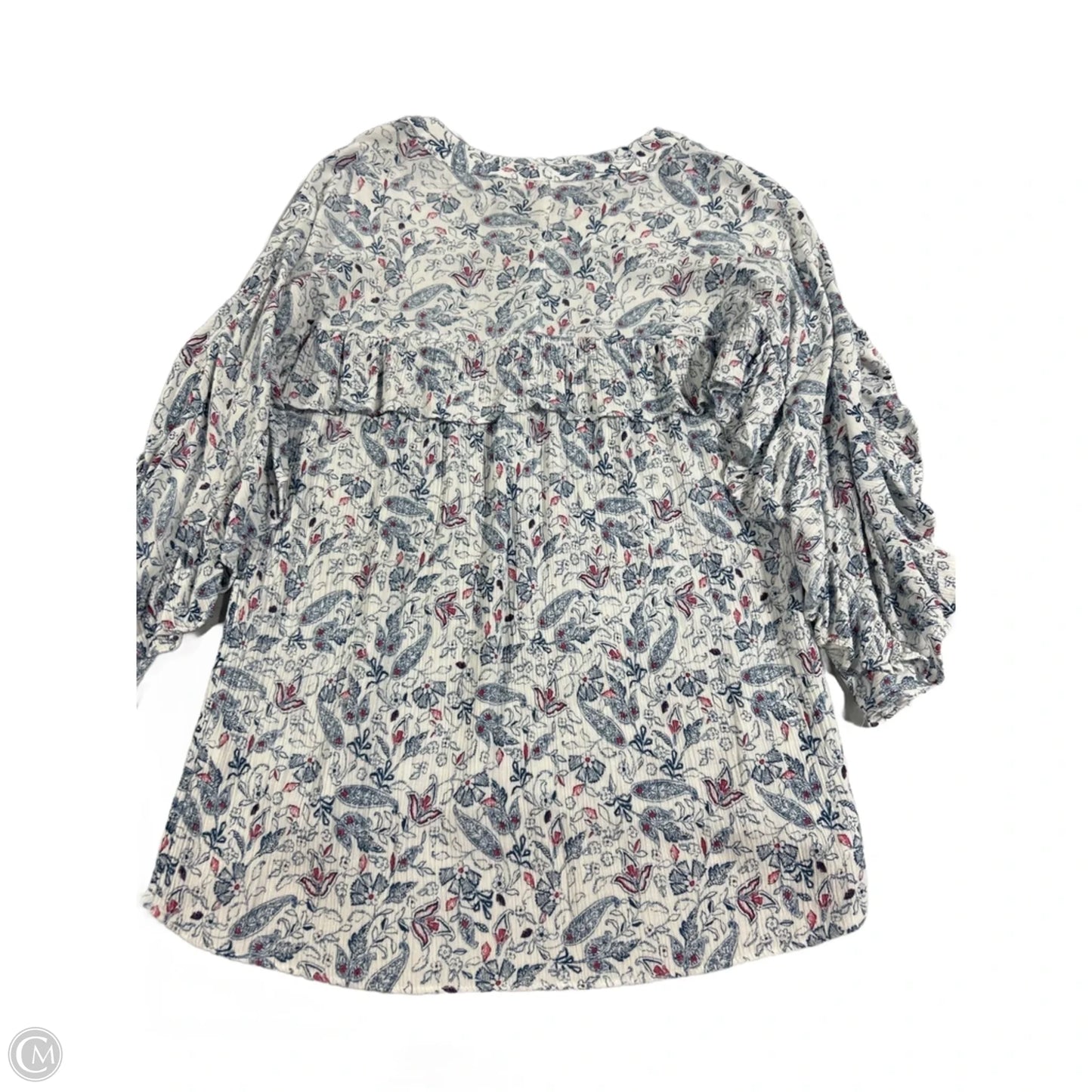 Blouse Long Sleeve By Lc Lauren Conrad In Blue, Size: S