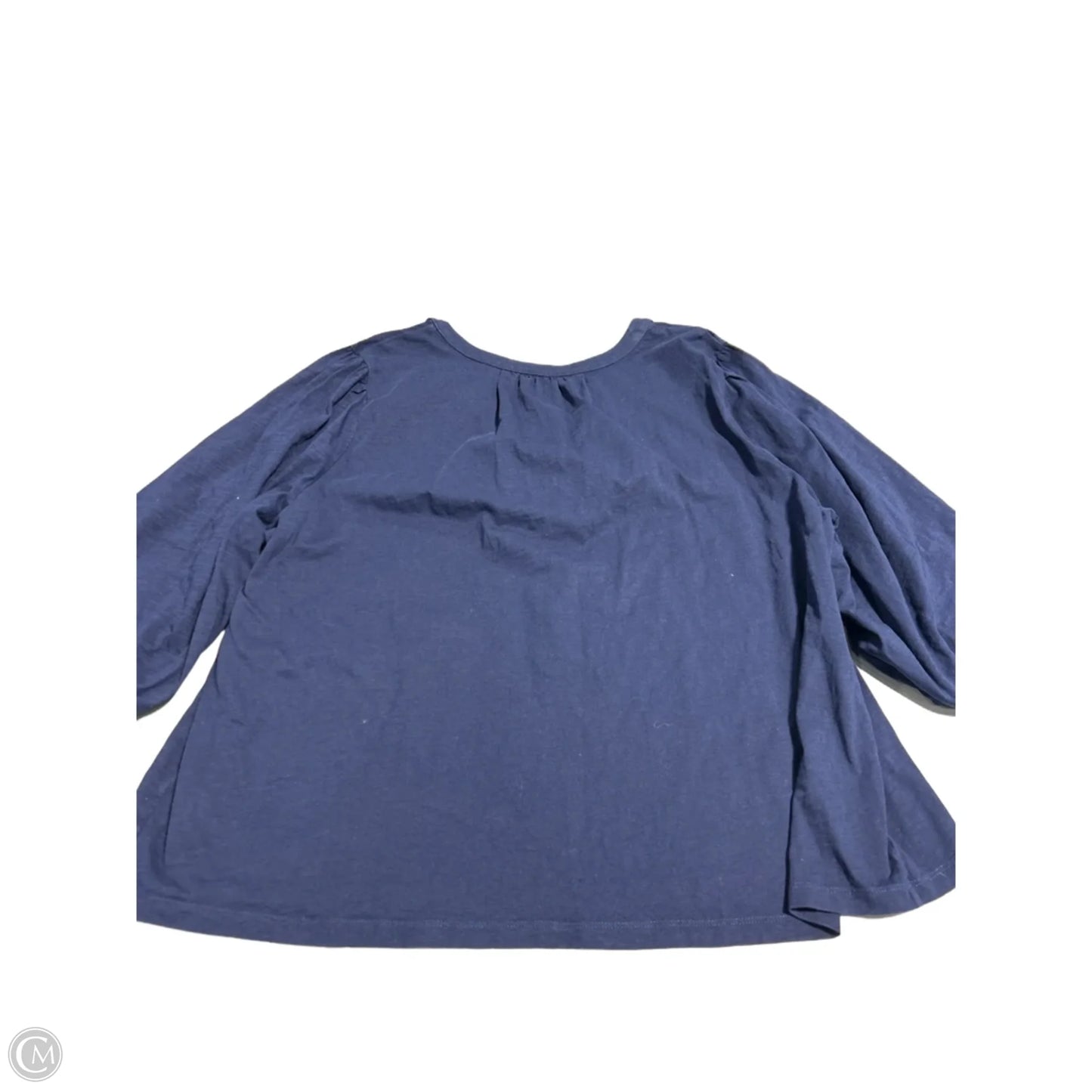 Top 3/4 Sleeve By St Johns Bay In Navy, Size: 2x