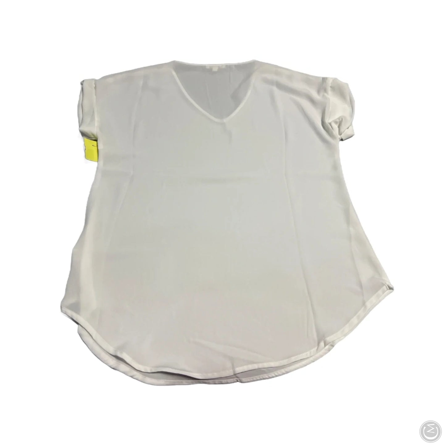 Blouse Short Sleeve By Zenana In White, Size: M