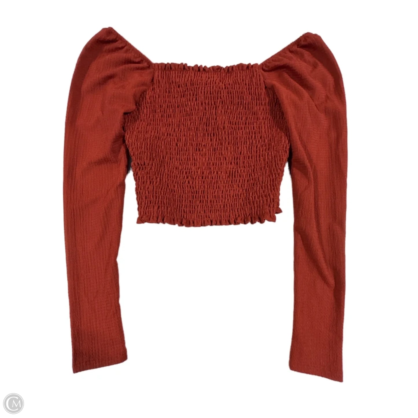 Top Long Sleeve By Lush In Brown, Size: S