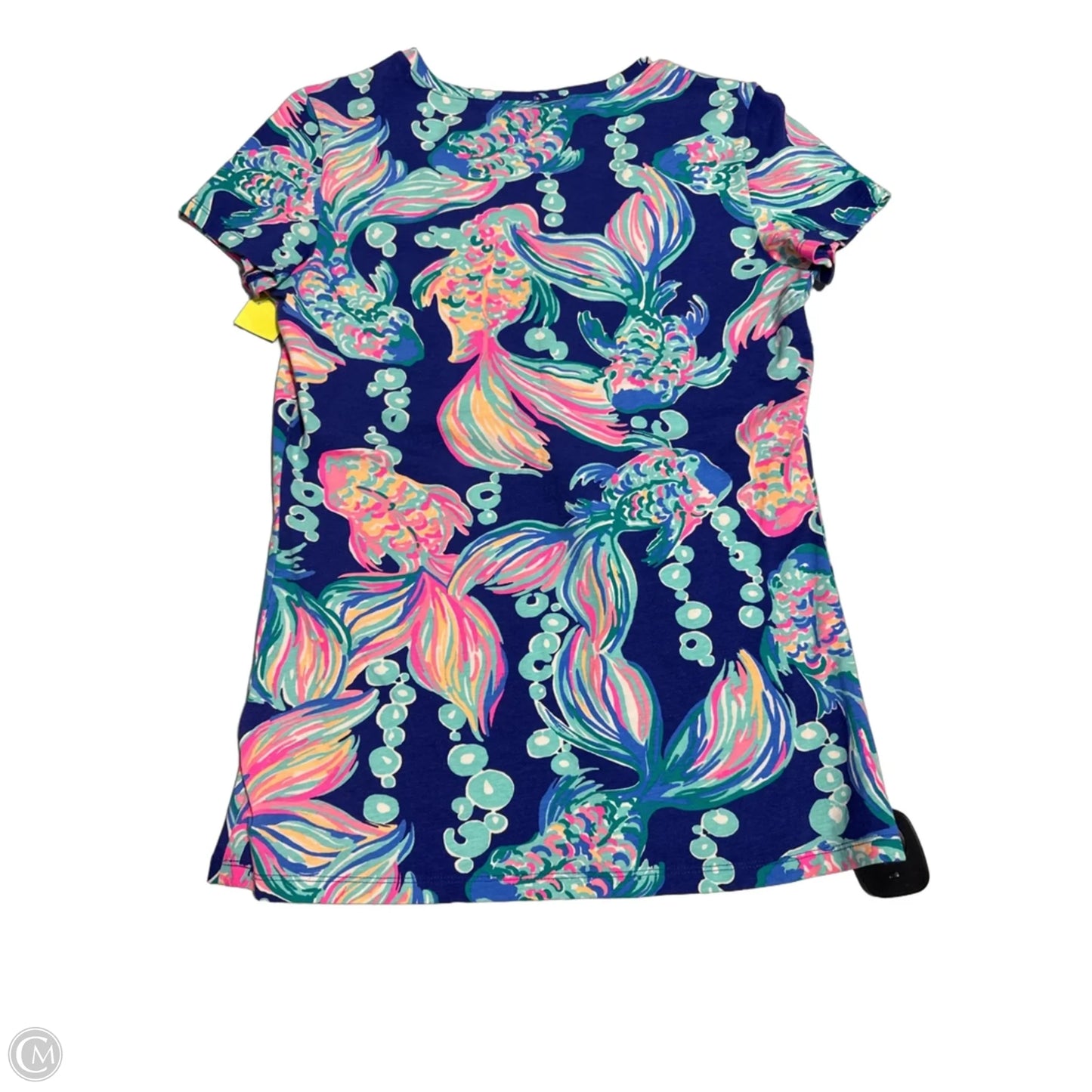 Top Short Sleeve Designer By Lilly Pulitzer In Blue, Size: S