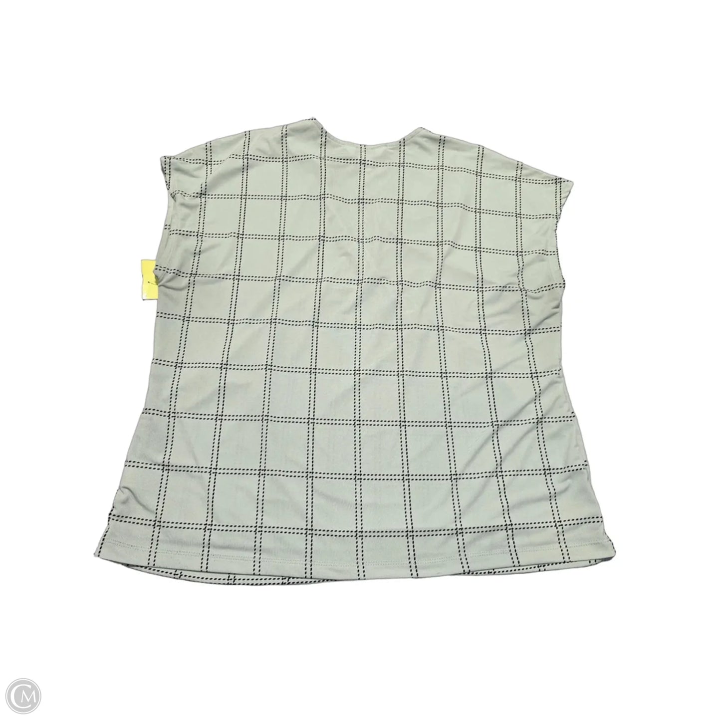 Blouse Short Sleeve By Liz Claiborne In Green, Size: L