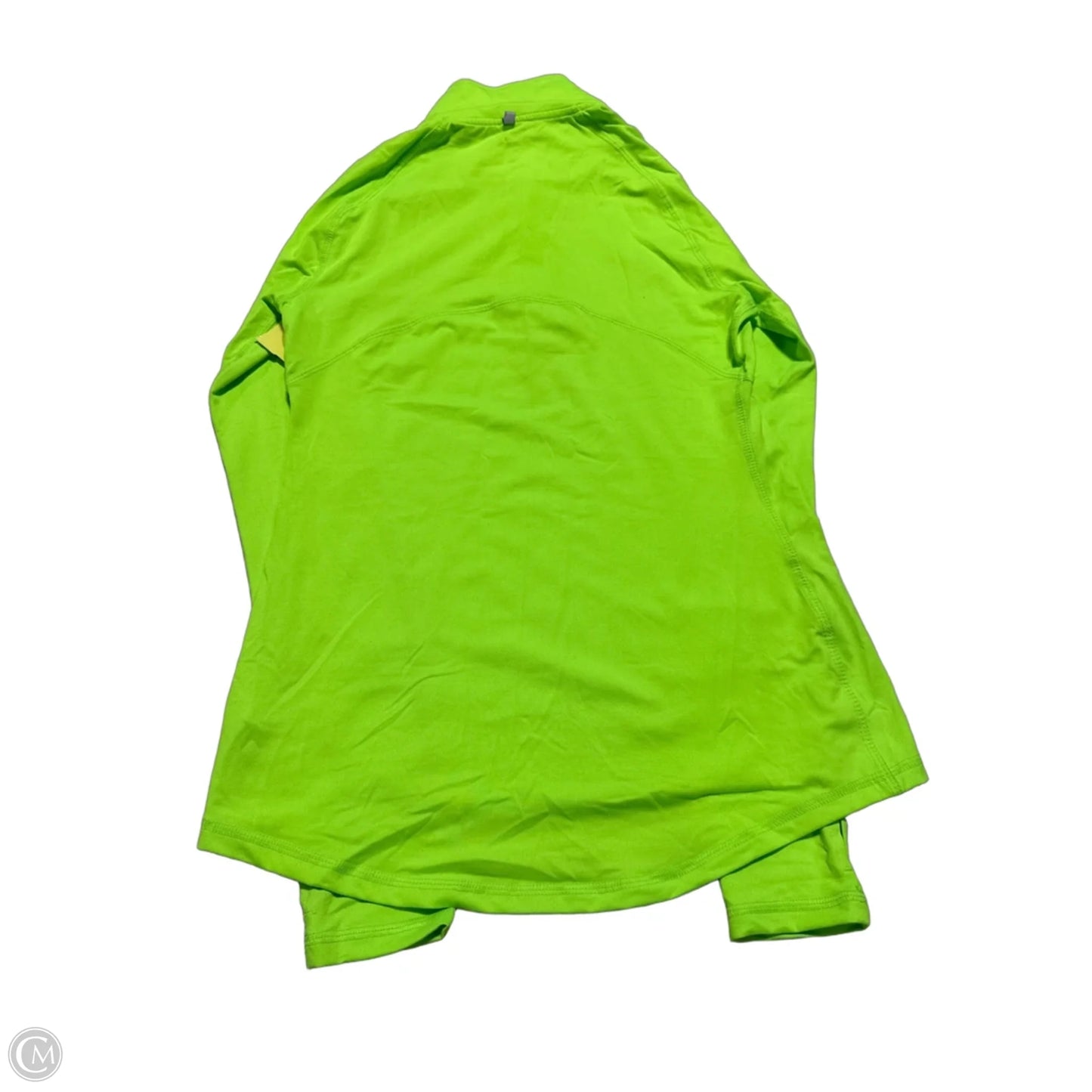 Athletic Top Long Sleeve Collar By Champion In Green, Size: Xs