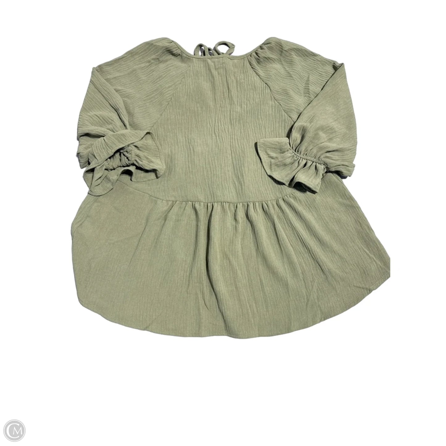 Blouse Long Sleeve By Ces Femme In Green, Size: S