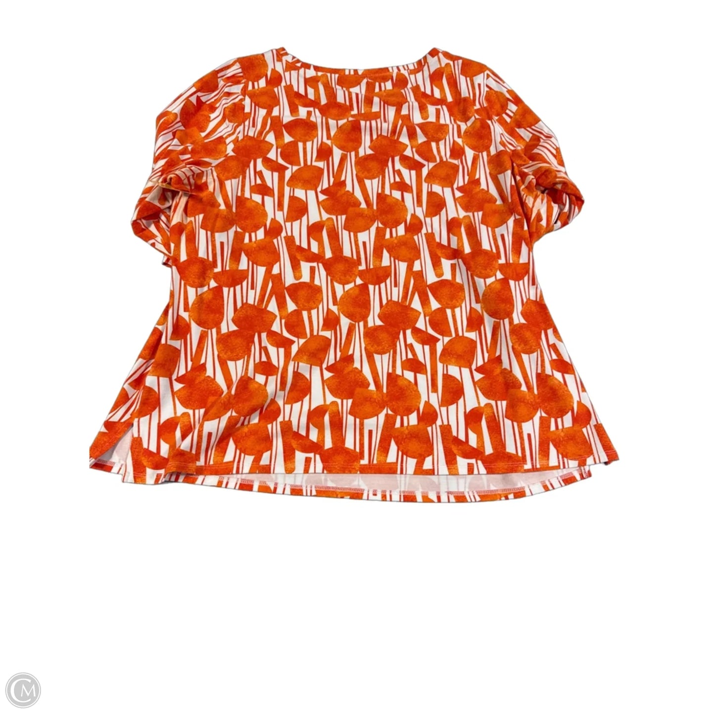 Top 3/4 Sleeve By Belle By Kim Gravel In Orange, Size: L