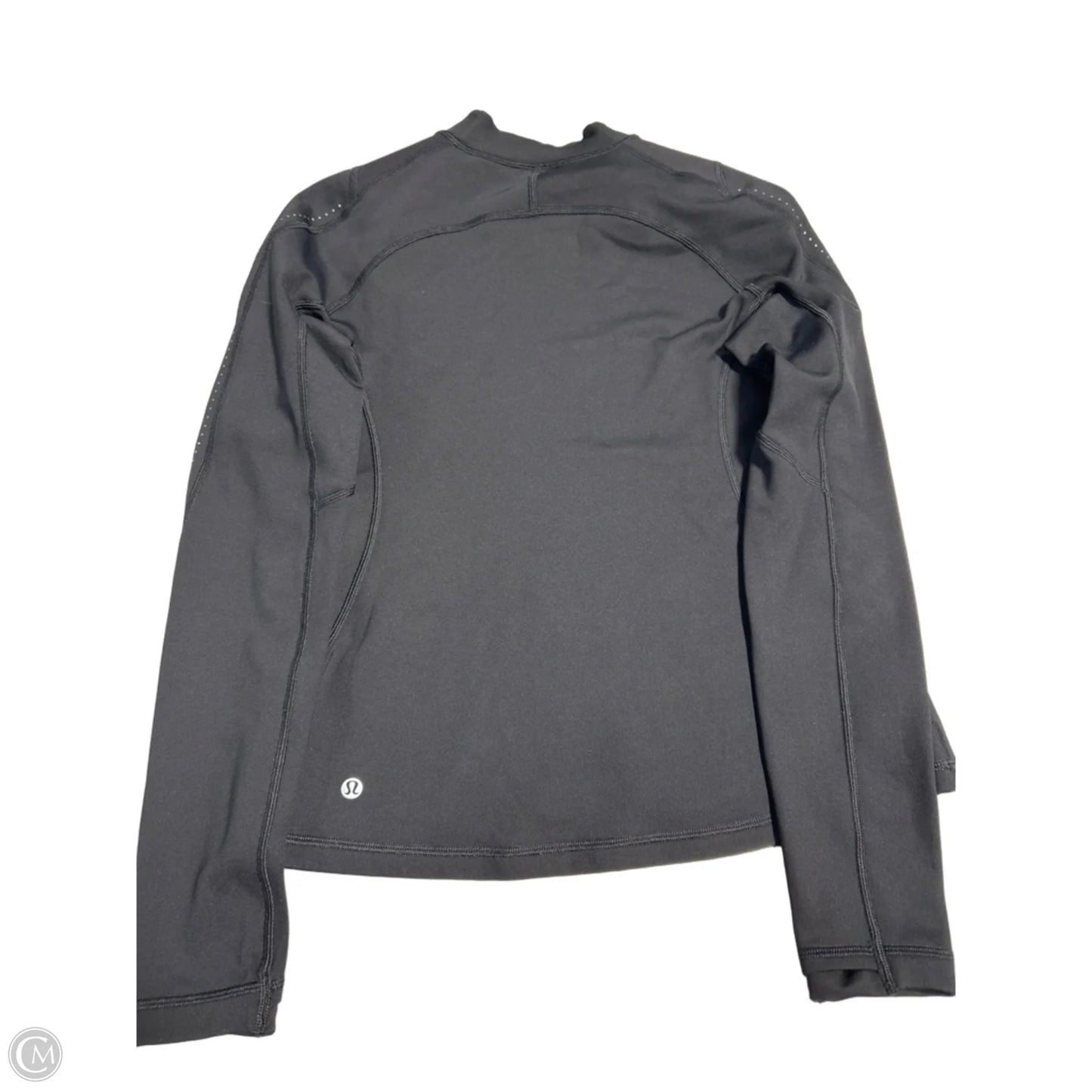 Athletic Top Long Sleeve Collar By Lululemon In Black, Size: S