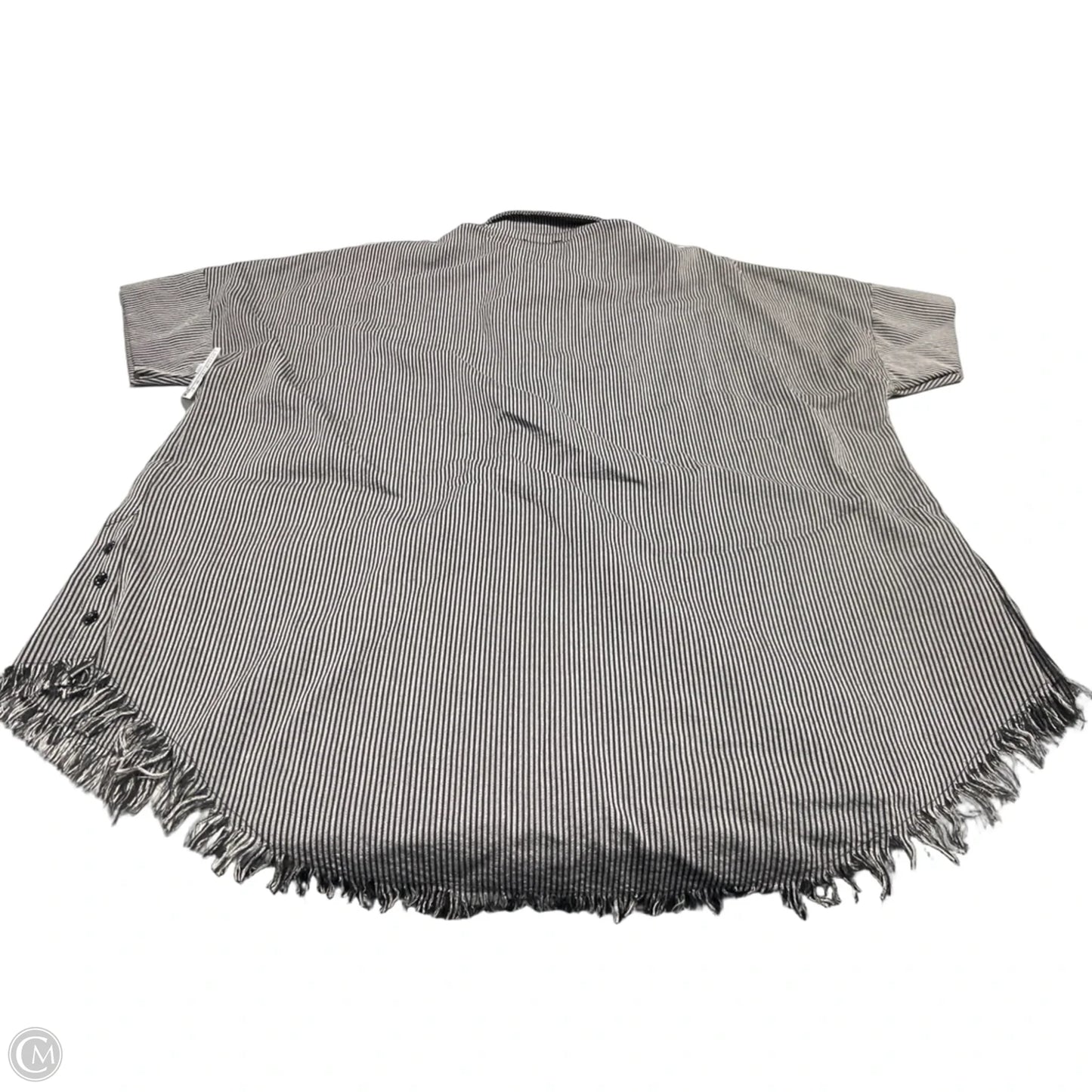 Top Short Sleeve By Umgee In Striped Pattern, Size: L