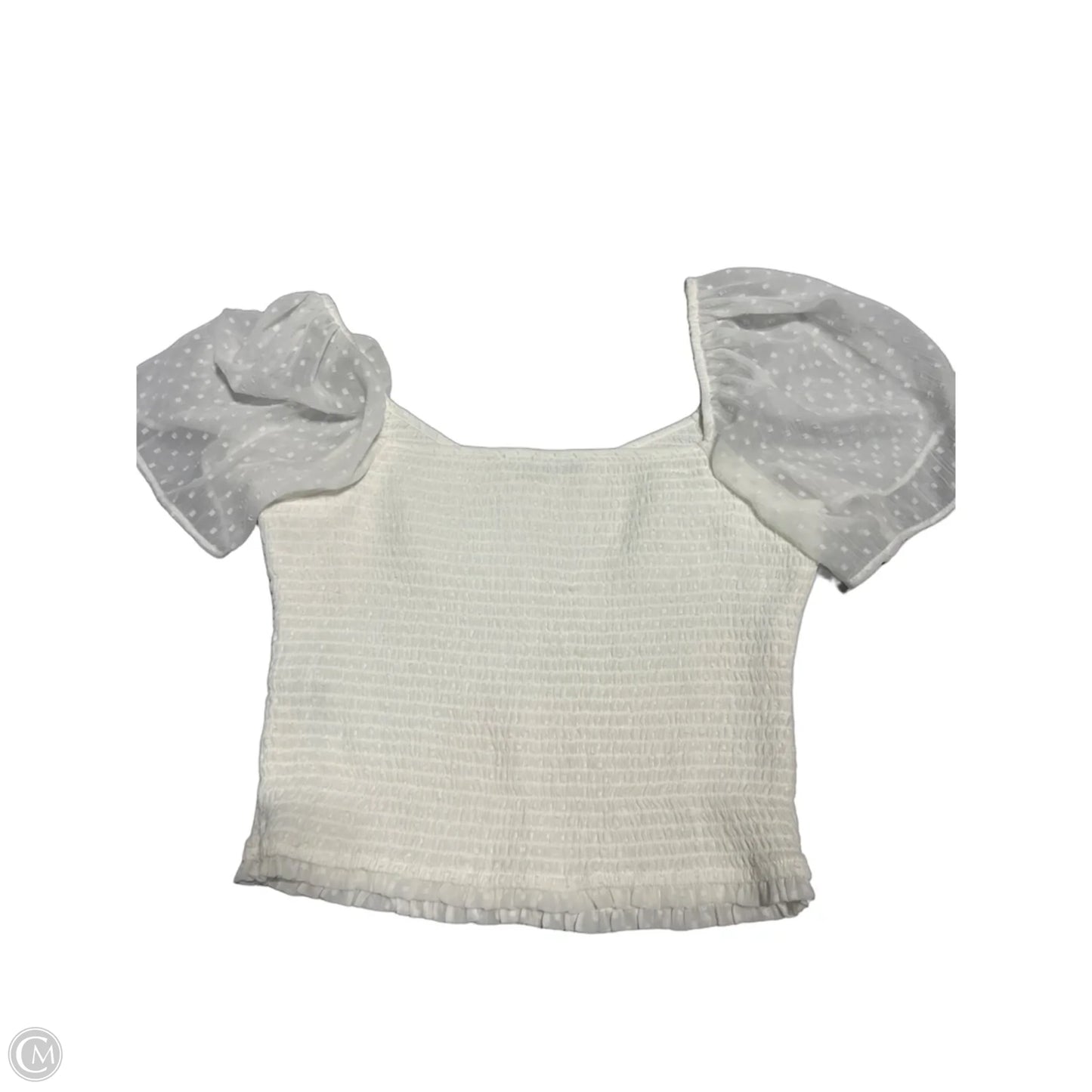Top Short Sleeve By Abercrombie And Fitch In White, Size: M