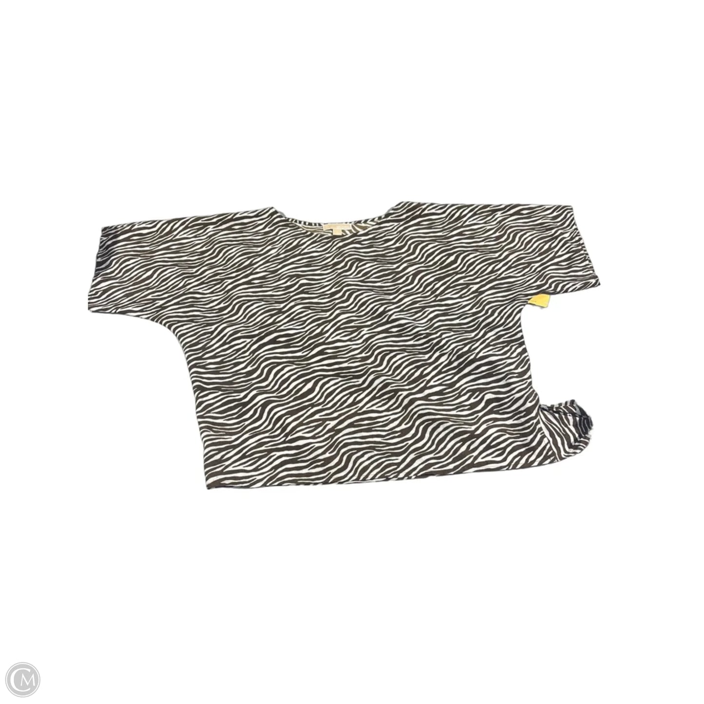 Top Short Sleeve By Michael By Michael Kors In Zebra Print, Size: L