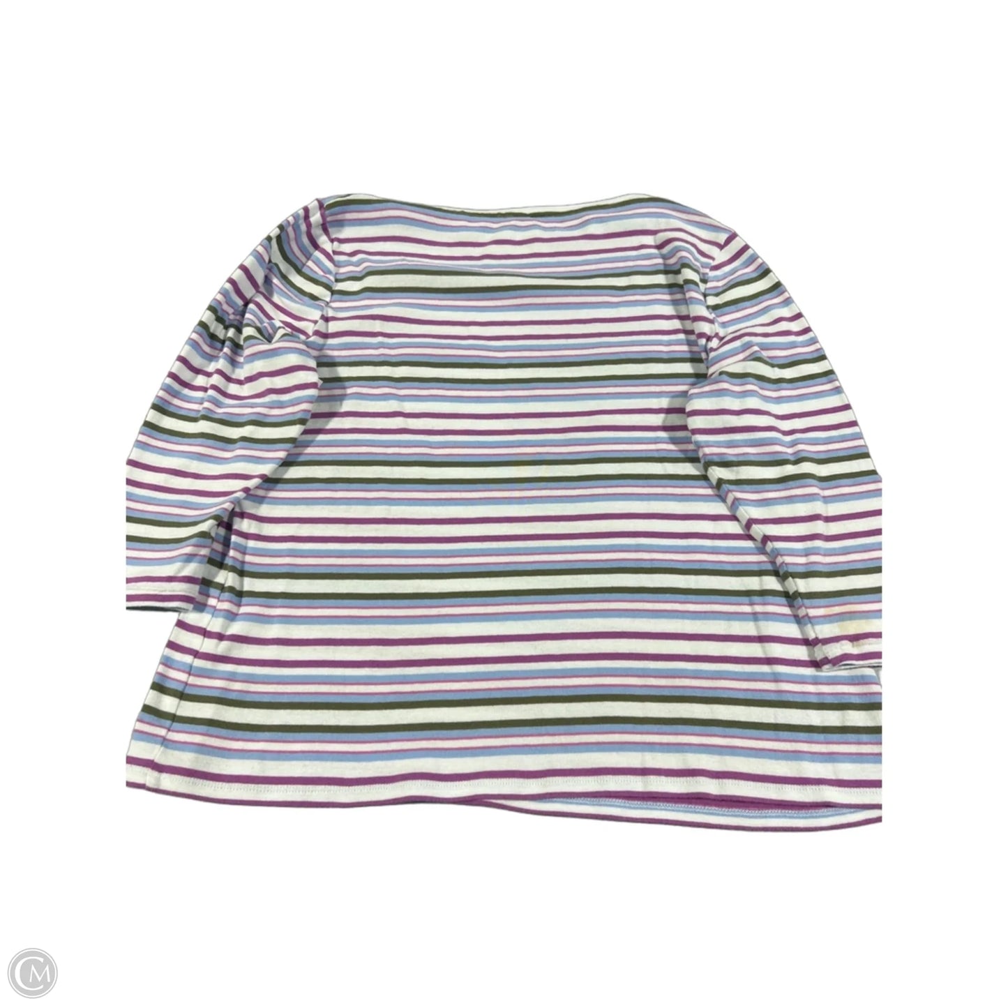 Top 3/4 Sleeve By Talbots In Striped Pattern, Size: Xl