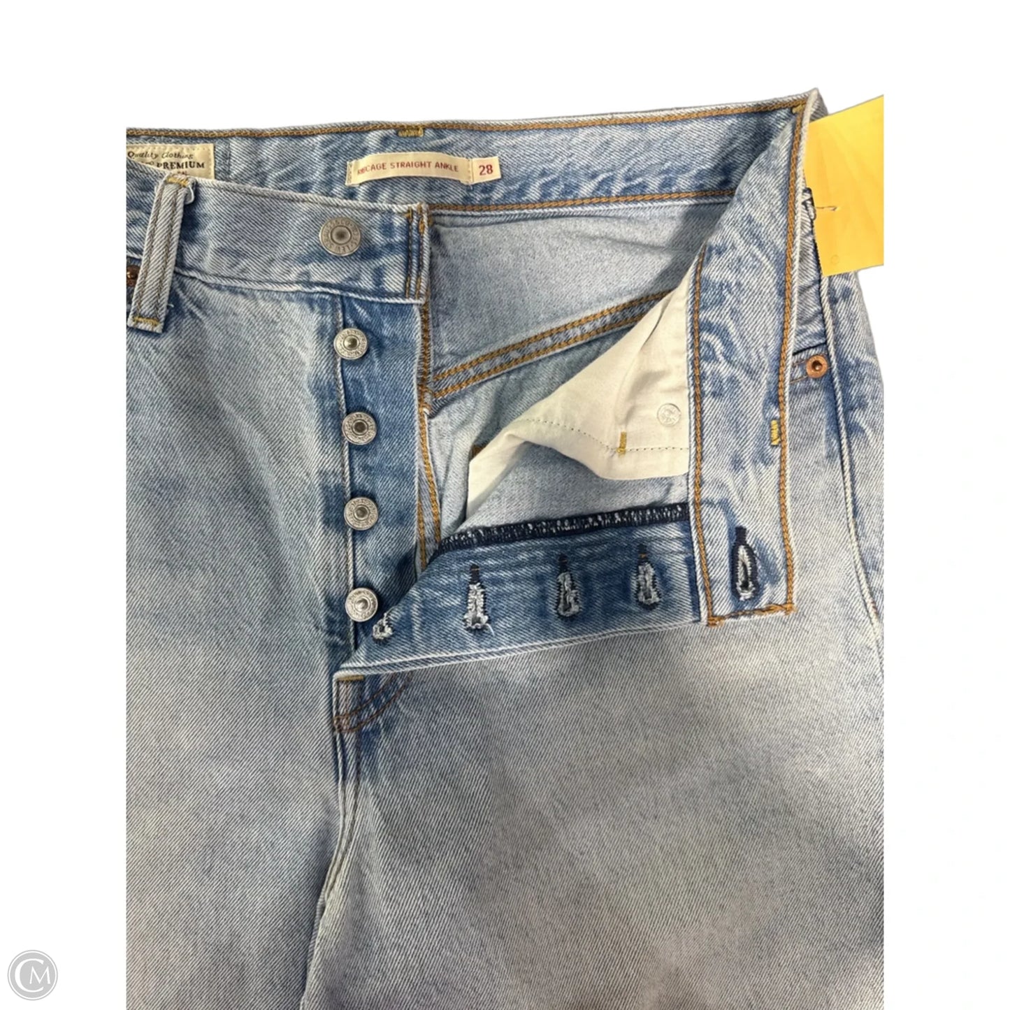 Jeans Straight By Levis In Blue Denim, Size: 6