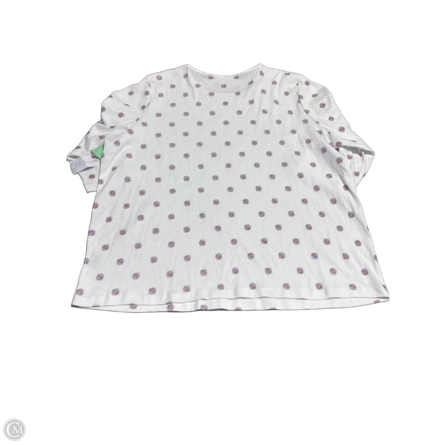 Top 3/4 Sleeve By Cj Banks In White, Size: 3x