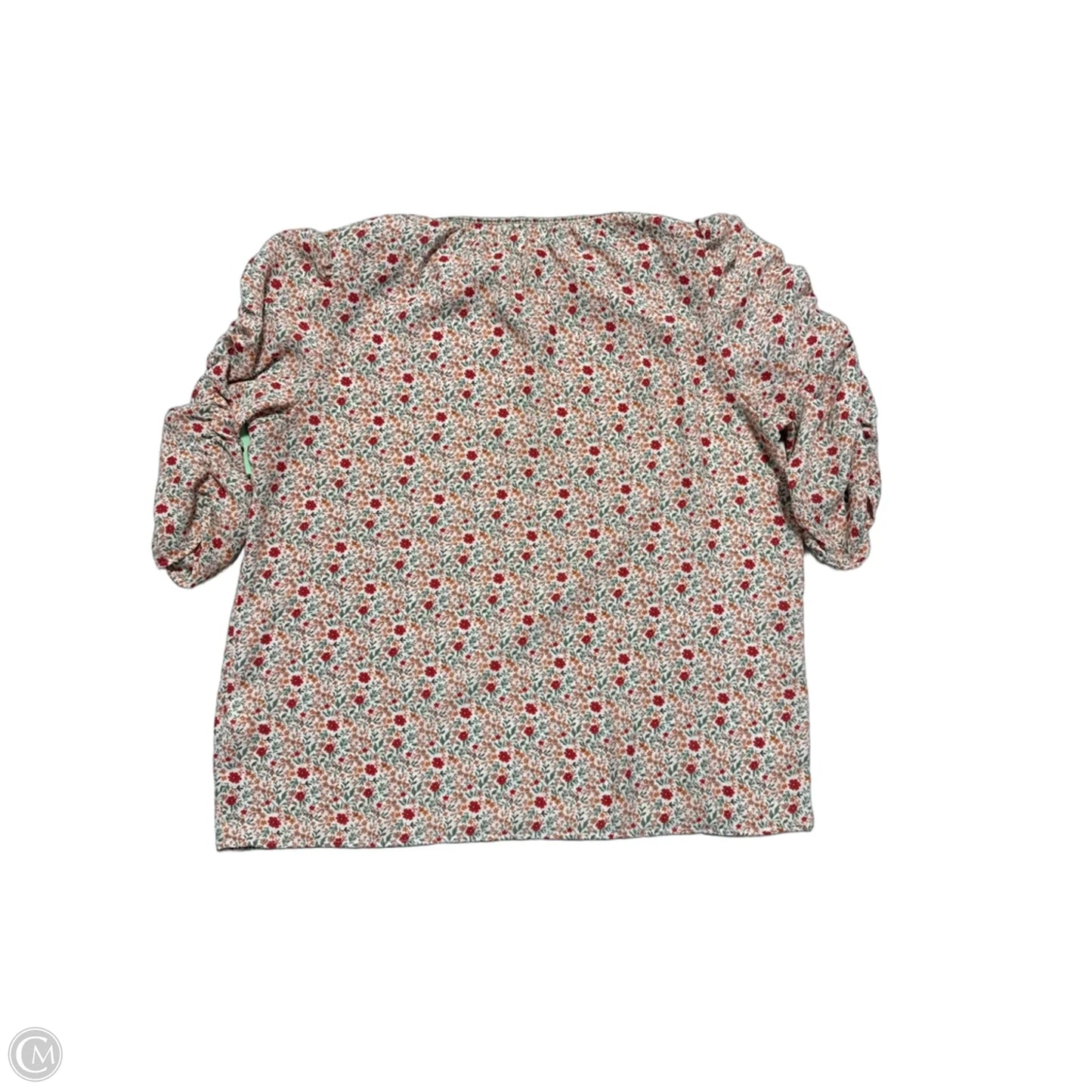 Top Short Sleeve By Max Studio In Floral Print, Size: L