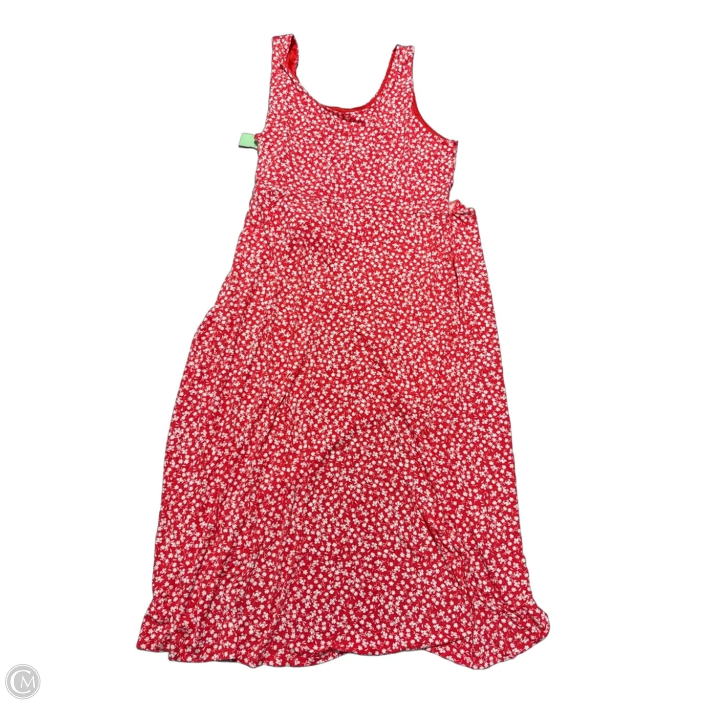 Dress Casual Midi By Loft In Red & White, Size: Xl