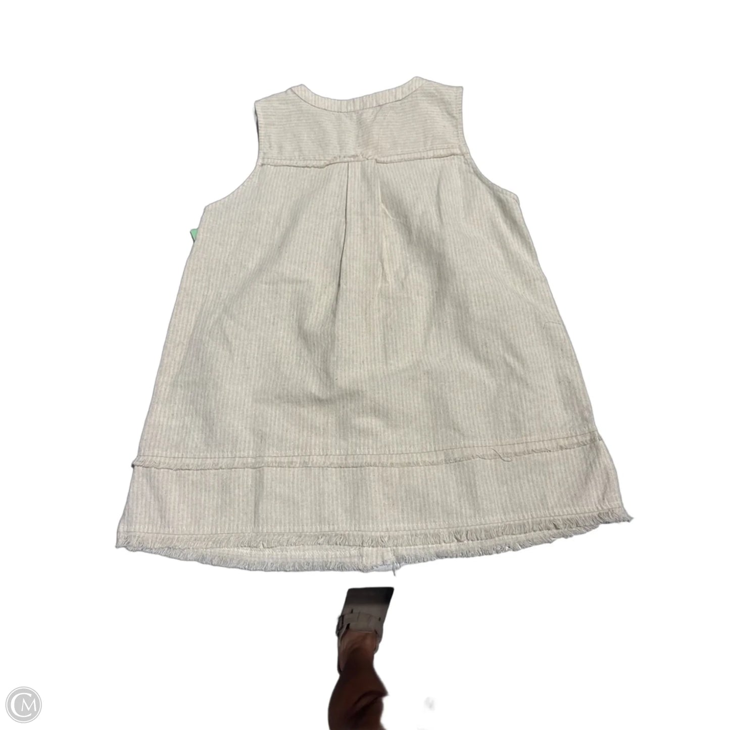 Tank Top By Doe & Rae In Cream & Tan, Size: S
