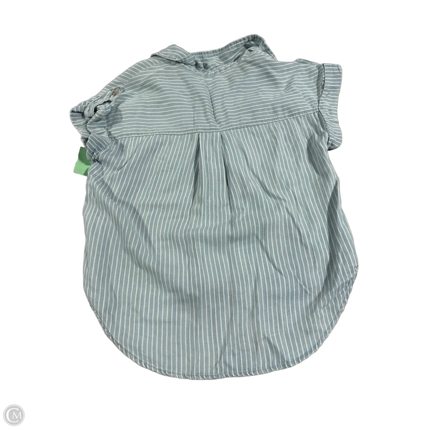 Top Short Sleeve By Blu Pepper In Blue & White, Size: S