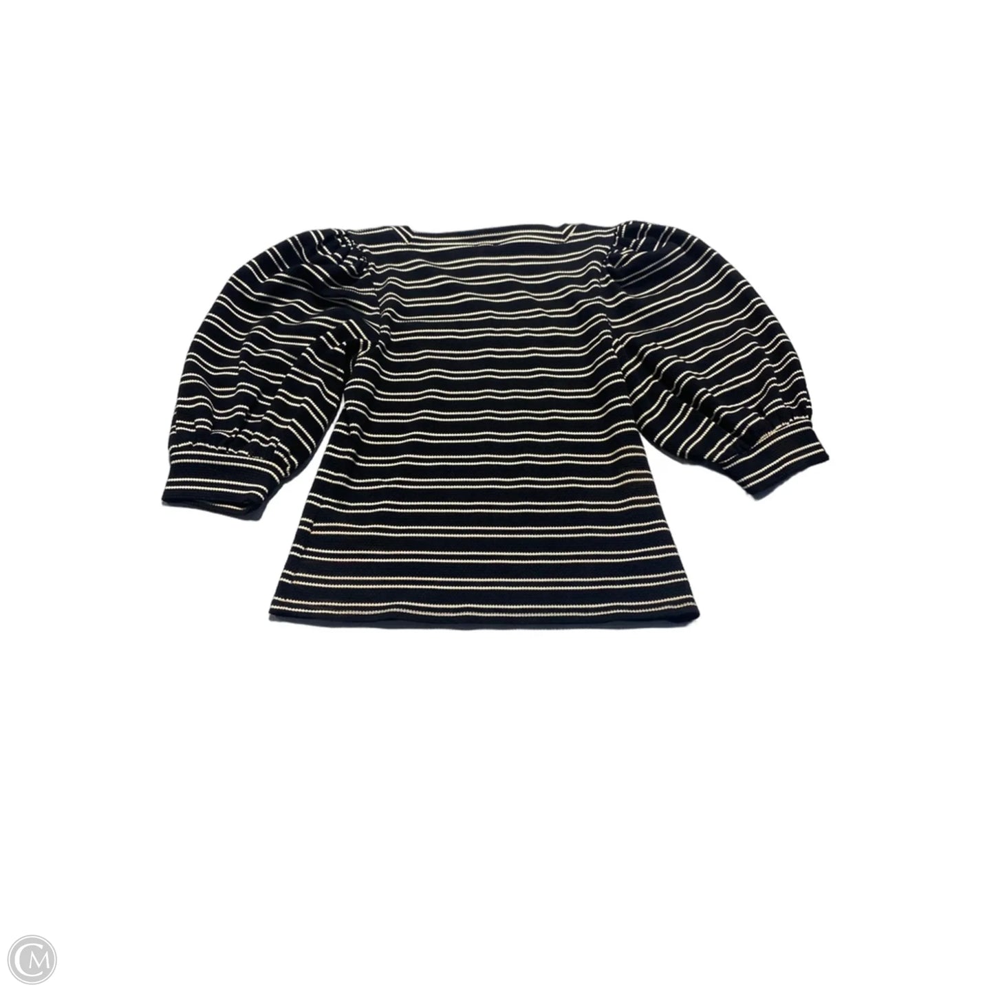 Top Short Sleeve By Express In Black & Tan, Size: S