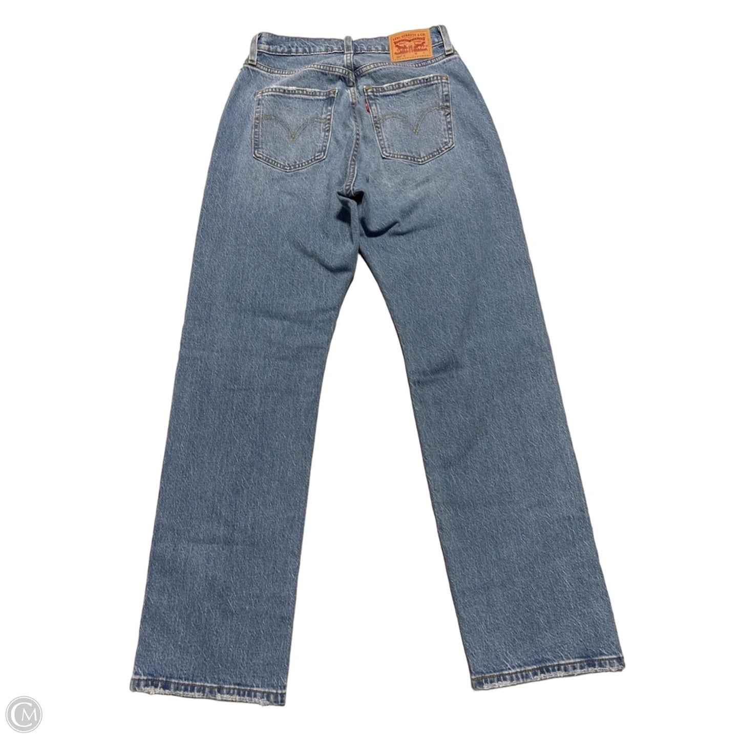 Jeans Straight By Levis In Blue Denim, Size: 2