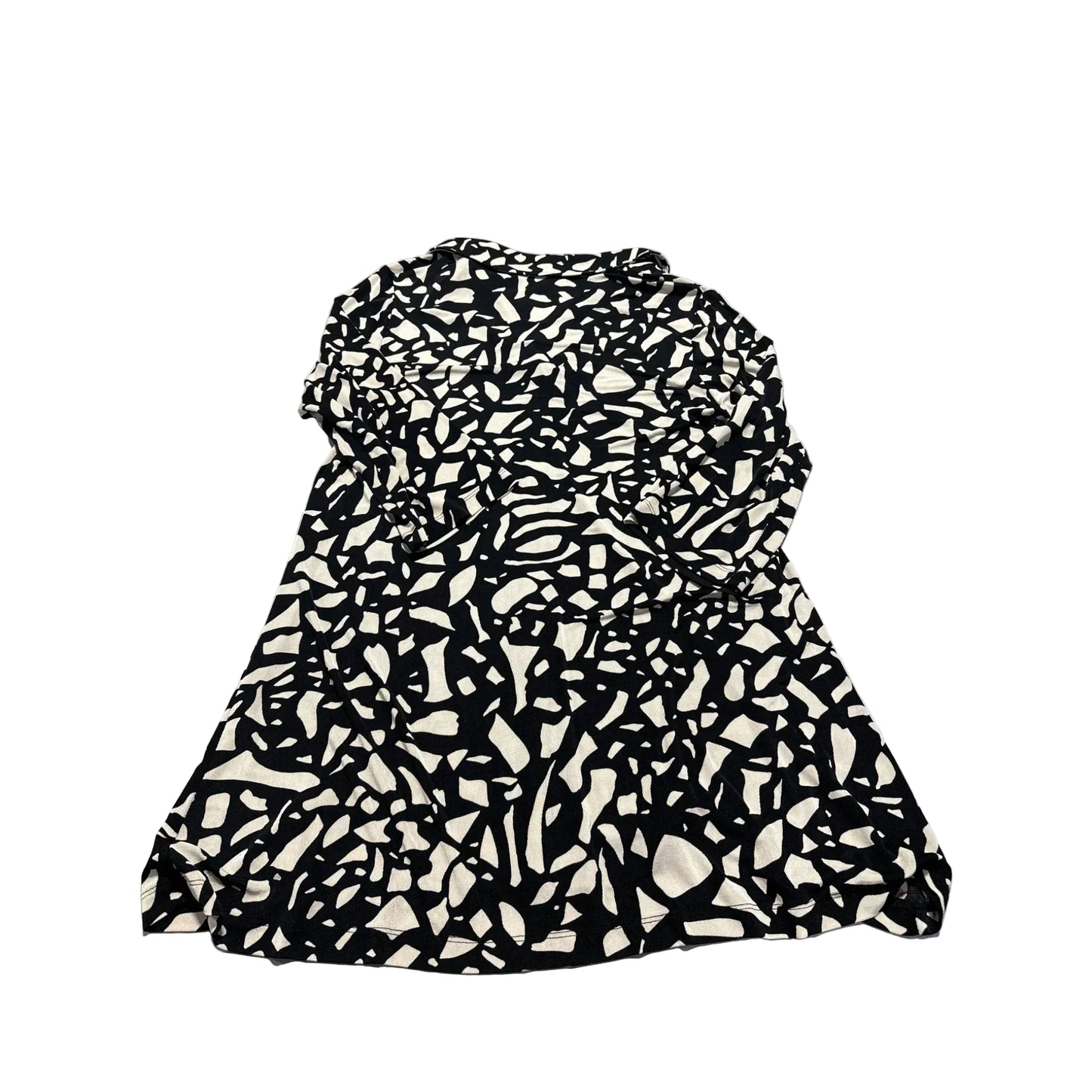 Top 3/4 Sleeve By Chicos In Black & Cream, Size: Xl