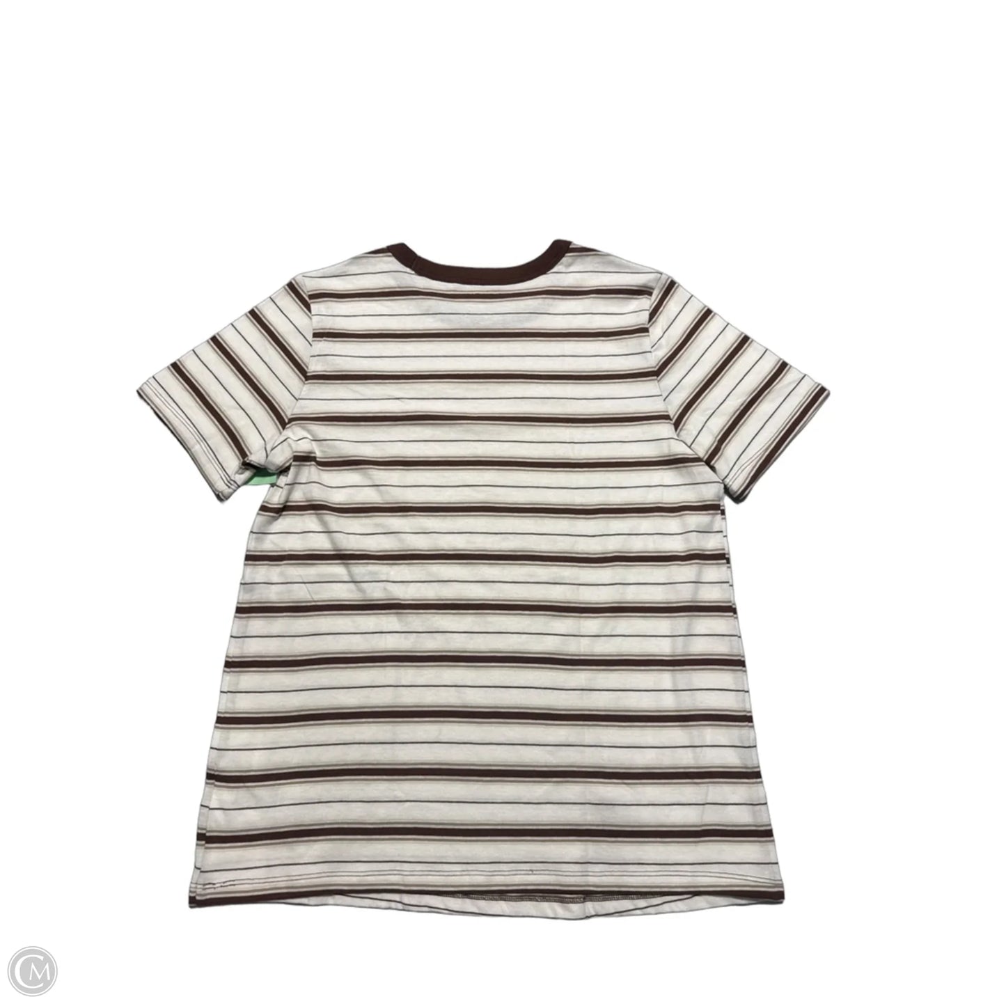 Top Short Sleeve By Old Navy In Brown & White, Size: M