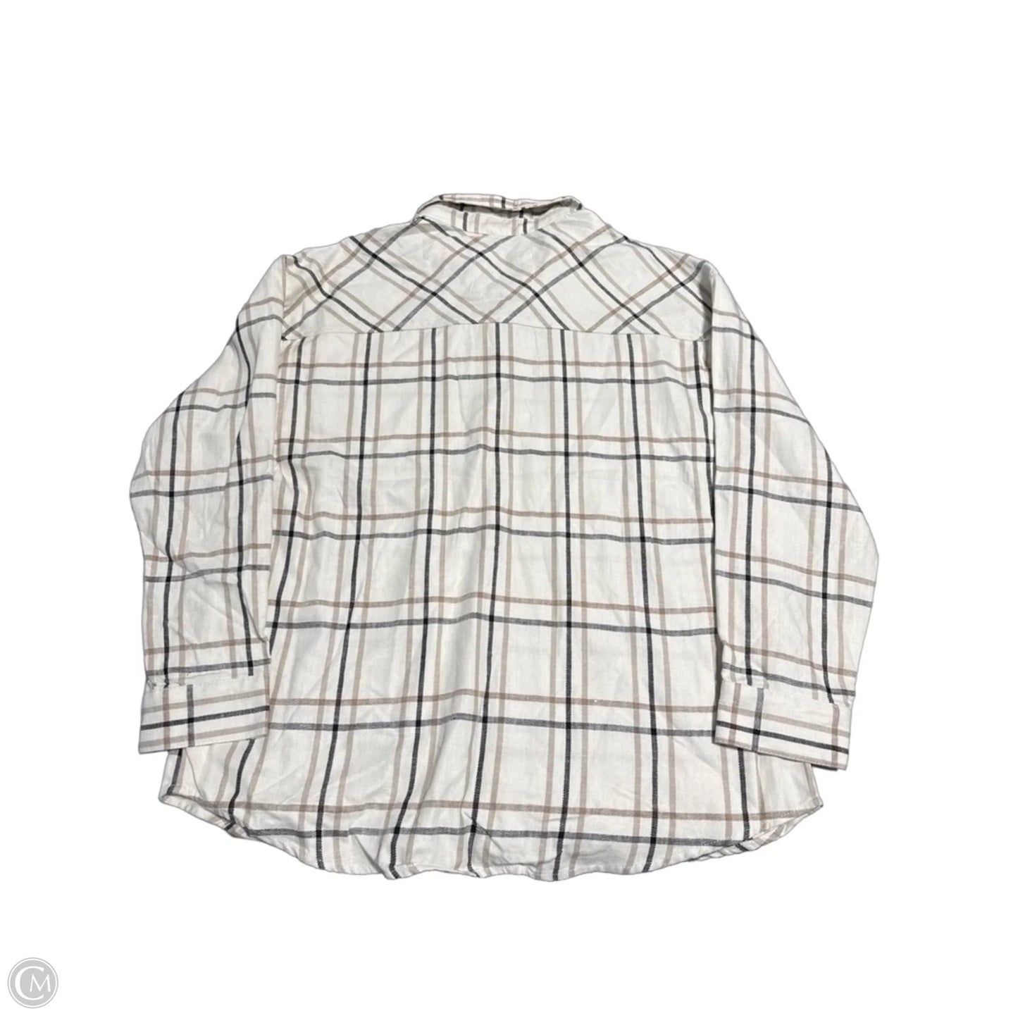 Top Long Sleeve By Stoosh In Plaid Pattern, Size: L