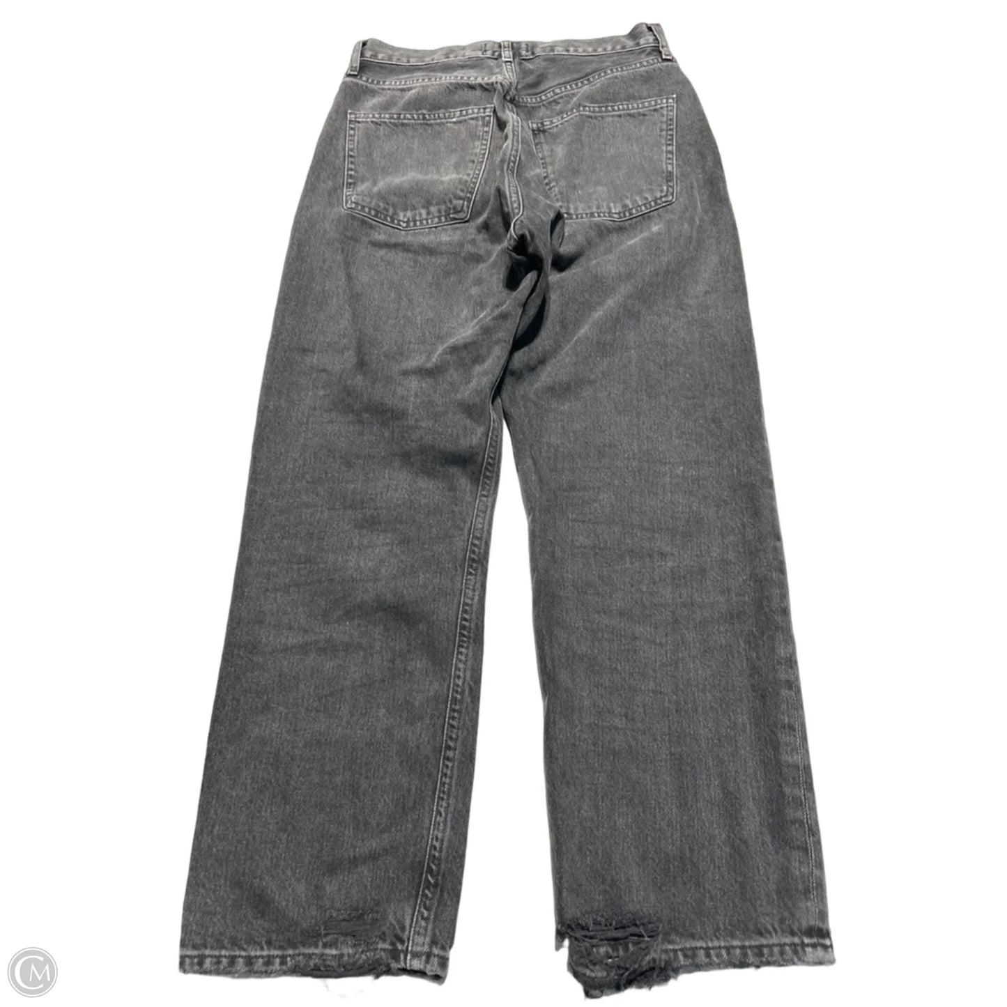 Jeans Straight By Agolde In Black Denim, Size: 2