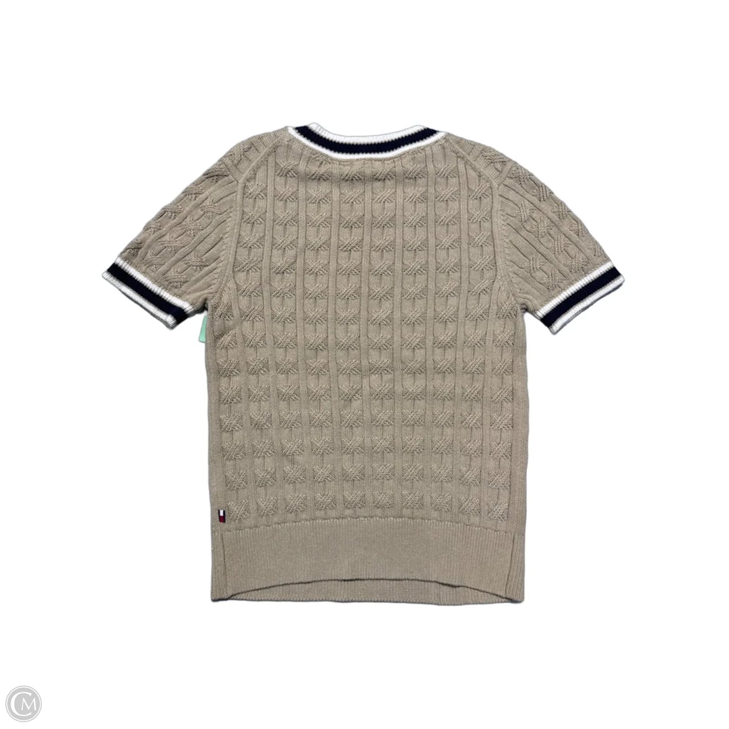 Top Short Sleeve By Tommy Hilfiger In Tan, Size: S