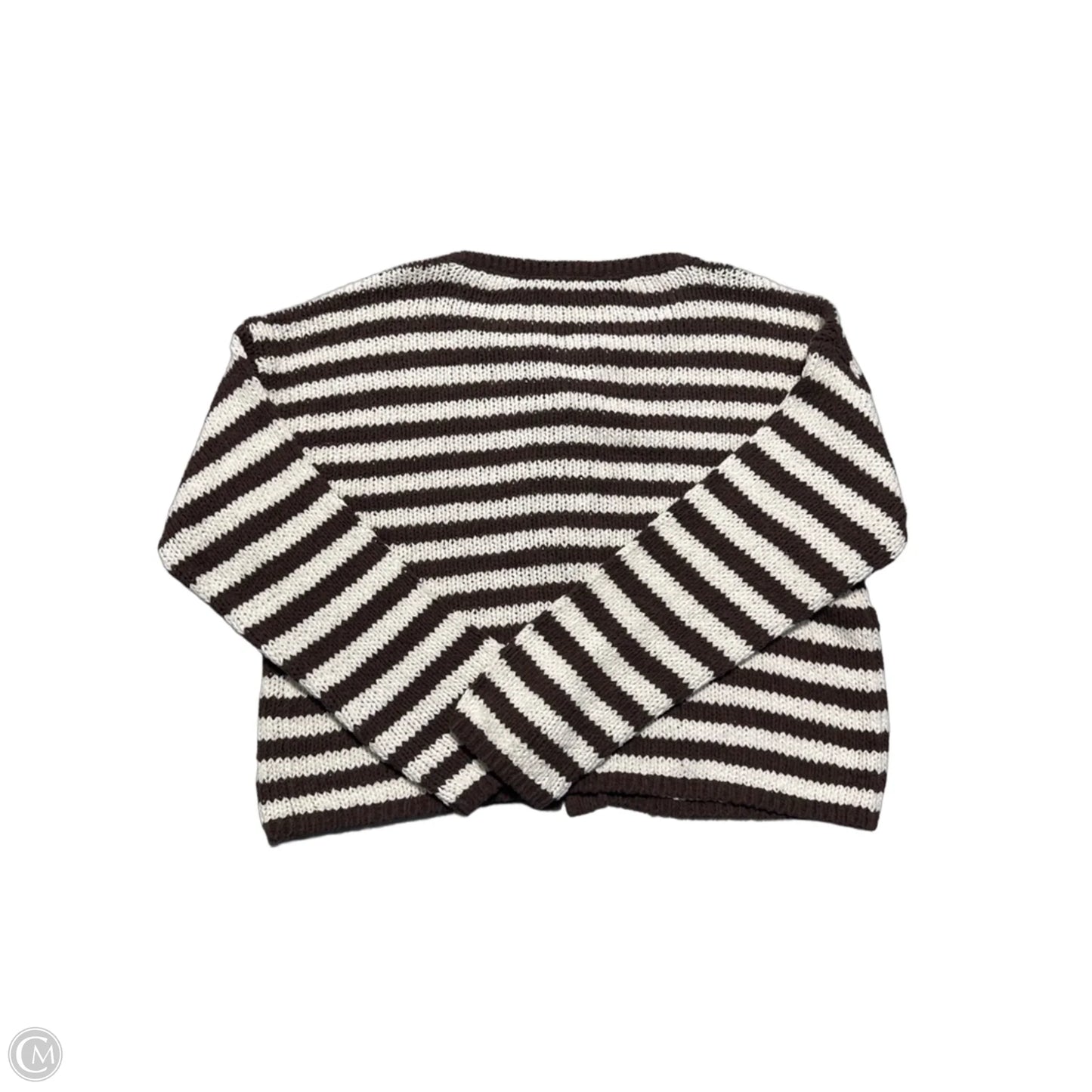 Sweater By Abercrombie And Fitch In Brown & Cream, Size: M