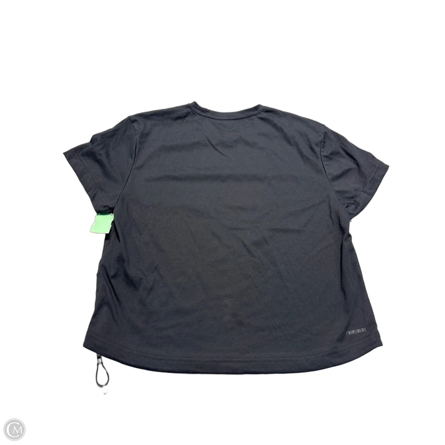 Athletic Top Short Sleeve By Adidas In Black, Size: L