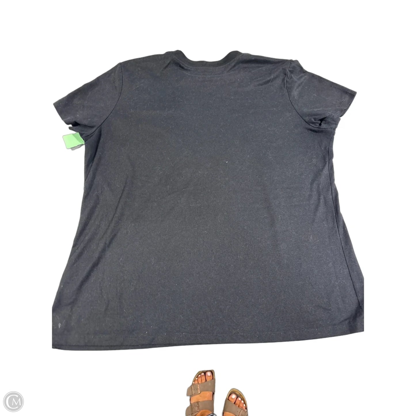 Athletic Top Short Sleeve By Nike In Black, Size: Xl