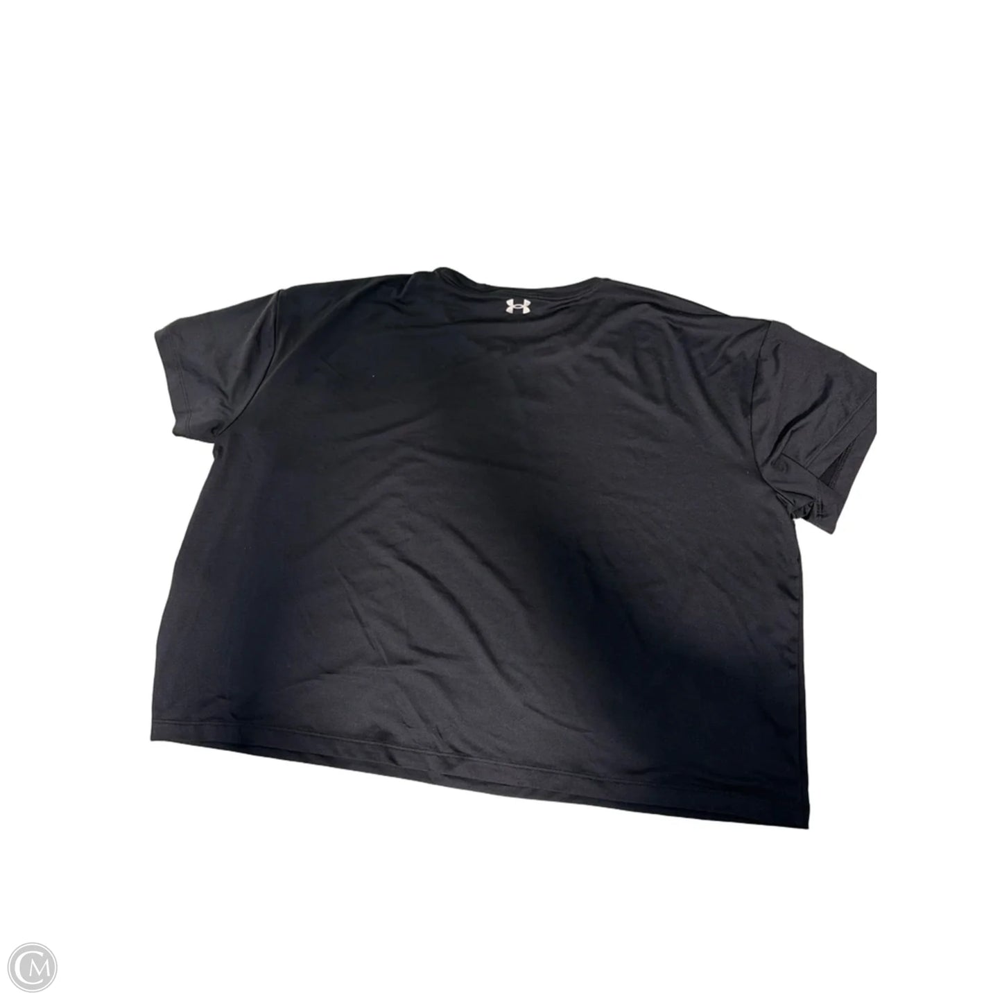 Athletic Top Short Sleeve By Under Armour In Black, Size: L