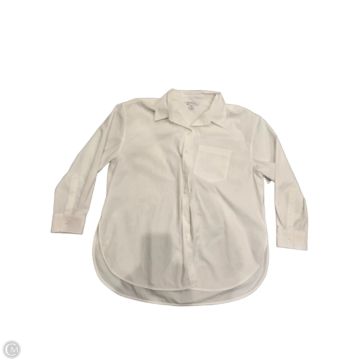Top Long Sleeve By Athleta In White, Size: Xl
