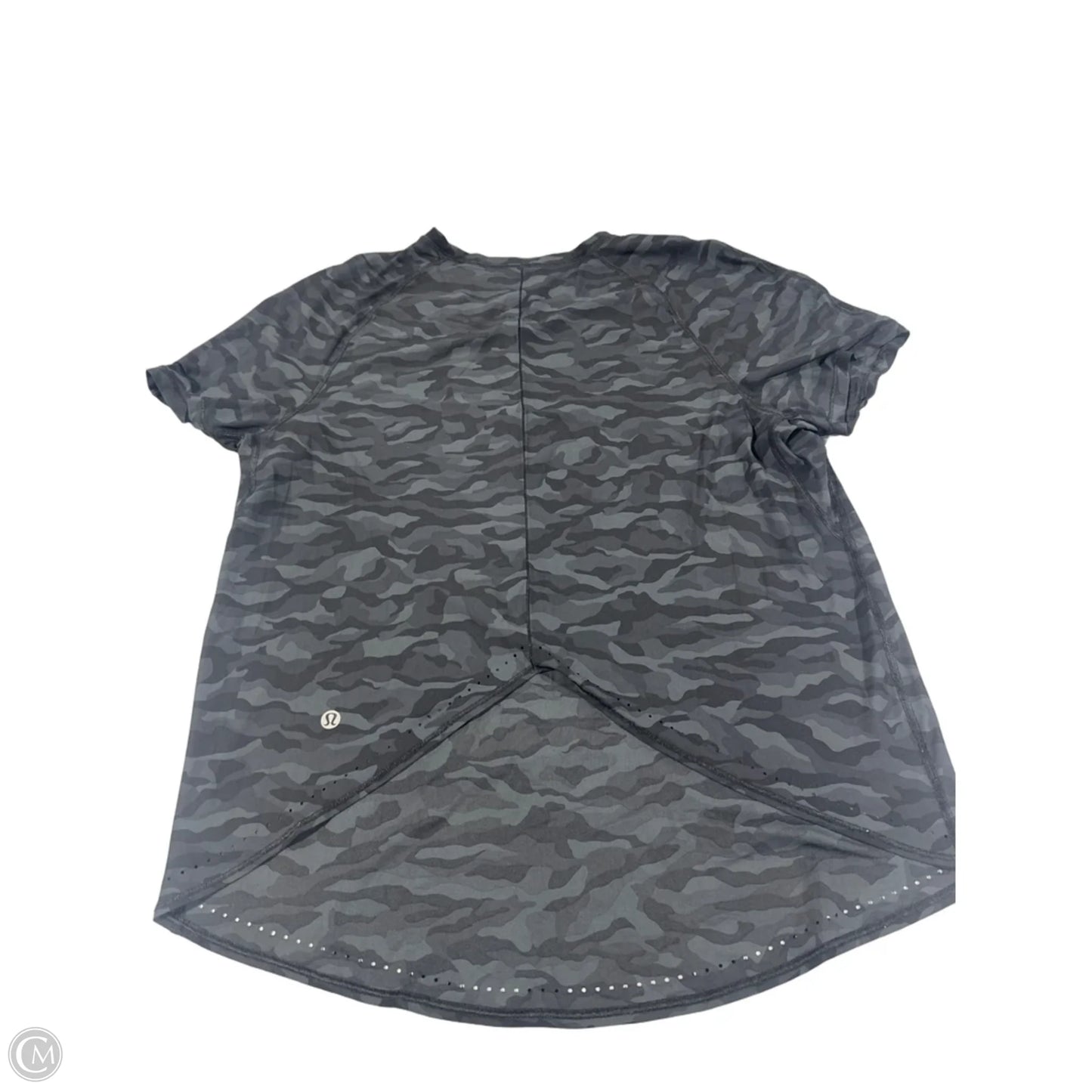 Athletic Top Short Sleeve By Lululemon In Camouflage Print, Size: M
