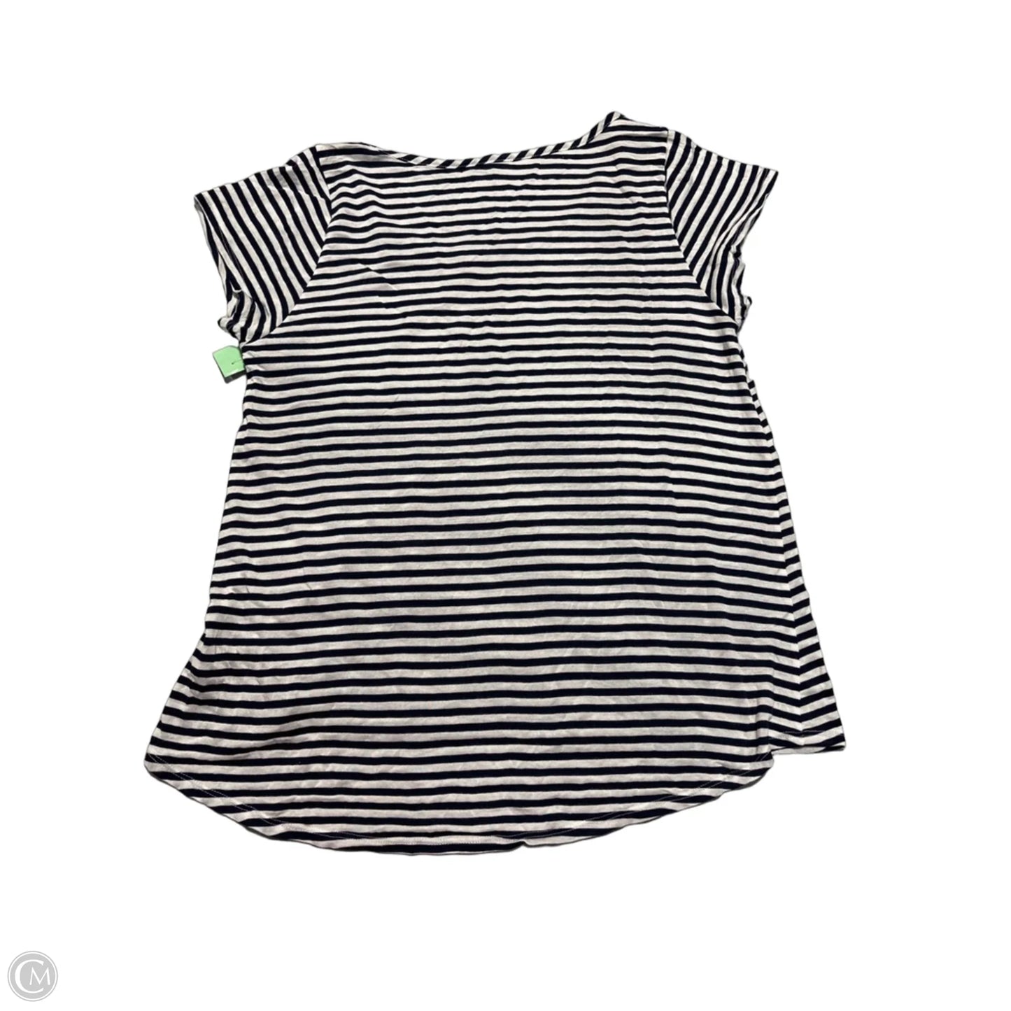 Top Short Sleeve By Ag Jeans In Striped Pattern, Size: Xl