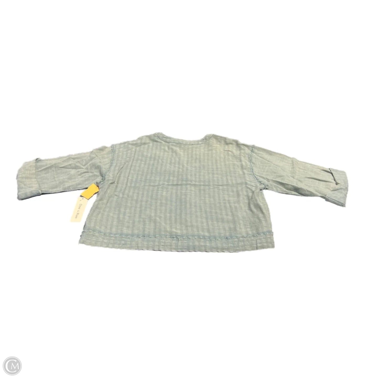 Blouse Short Sleeve By Doe & Rae In Green, Size: M