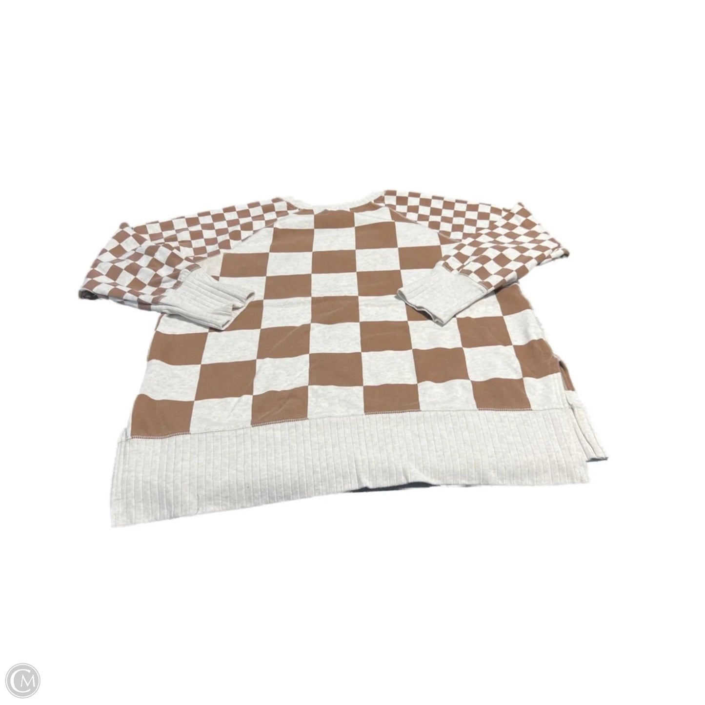 Top Long Sleeve By Maurices In Checkered Pattern, Size: 0x