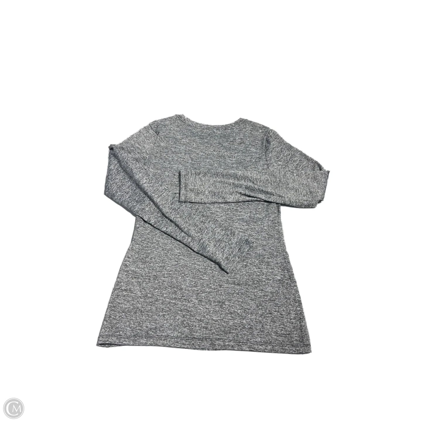 Athletic Top Long Sleeve Collar By Cmb In Grey, Size: S