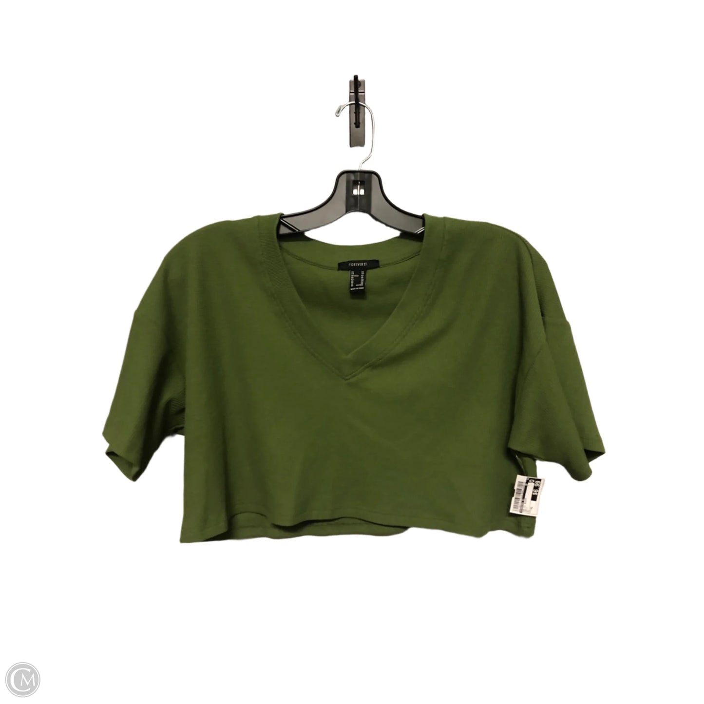 Top Short Sleeve Basic By Forever 21 In Green, Size: Xs