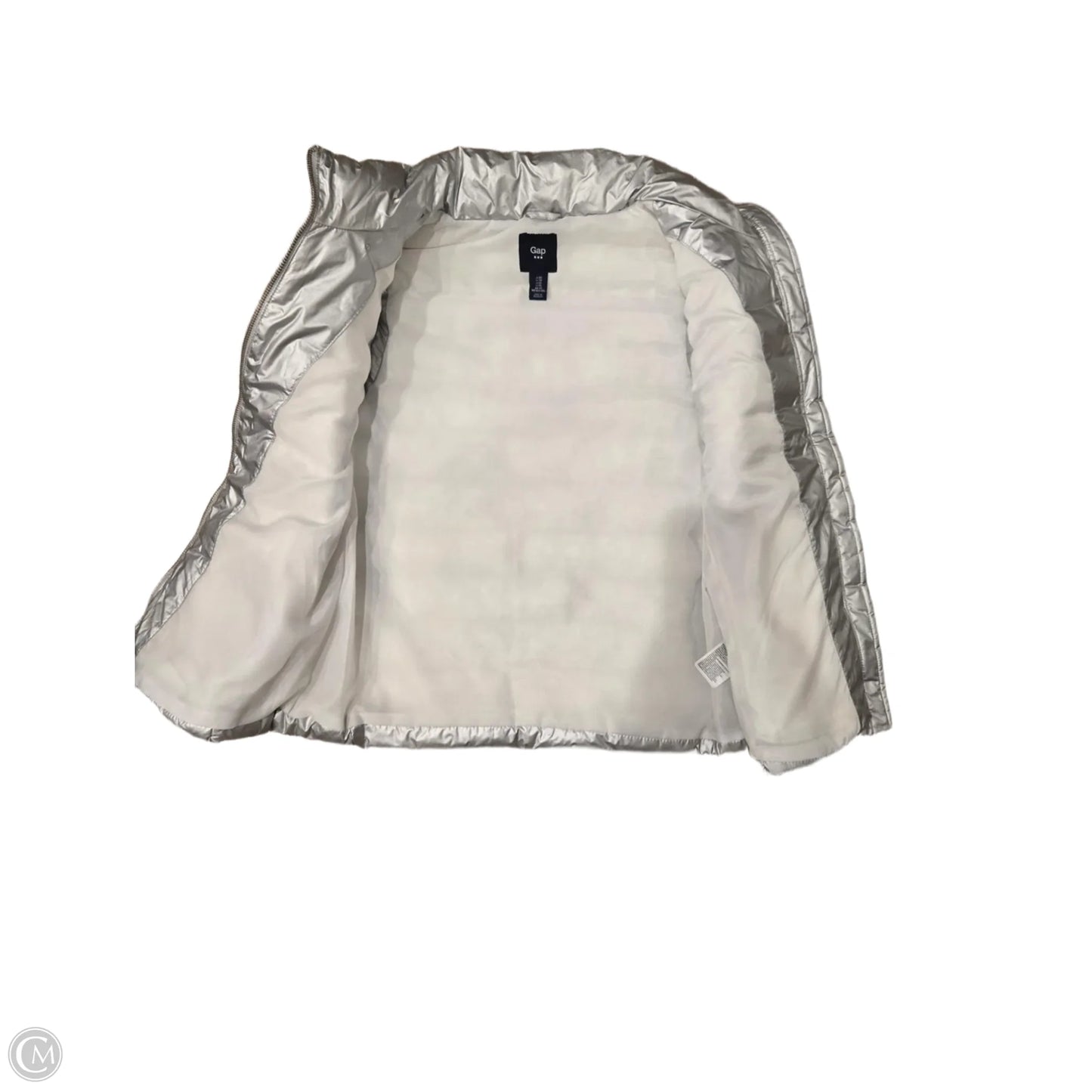 Vest Faux Fur & Sherpa By Gap In Silver, Size: Xs