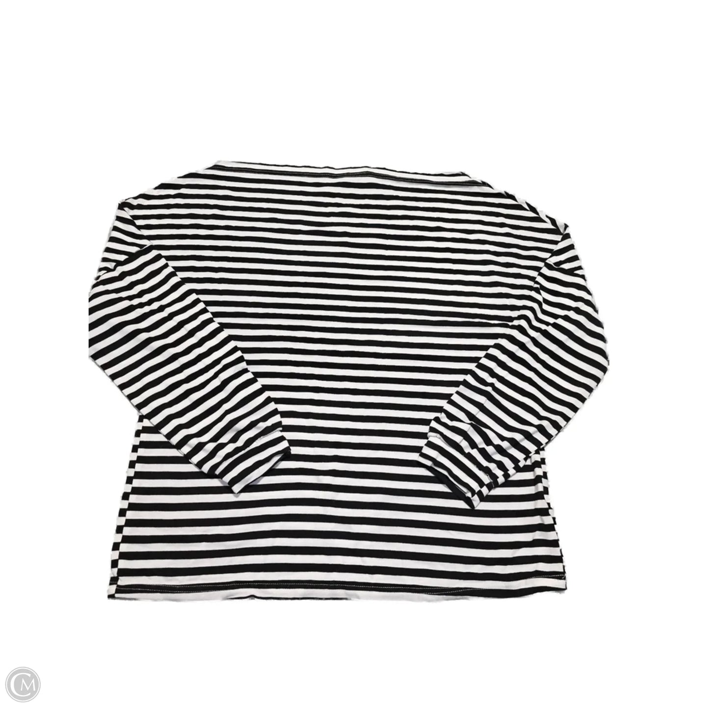 Top 3/4 Sleeve By Shein In Striped Pattern, Size: 1x