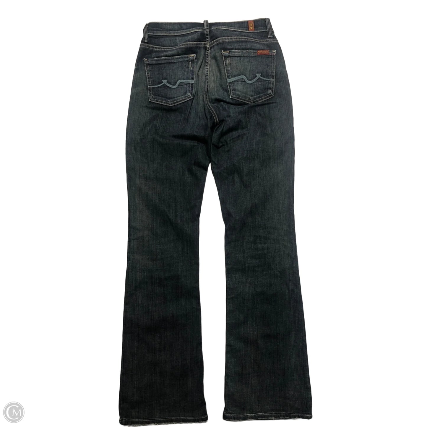 Jeans Boot Cut By 7 For All Mankind In Blue Denim, Size: 2