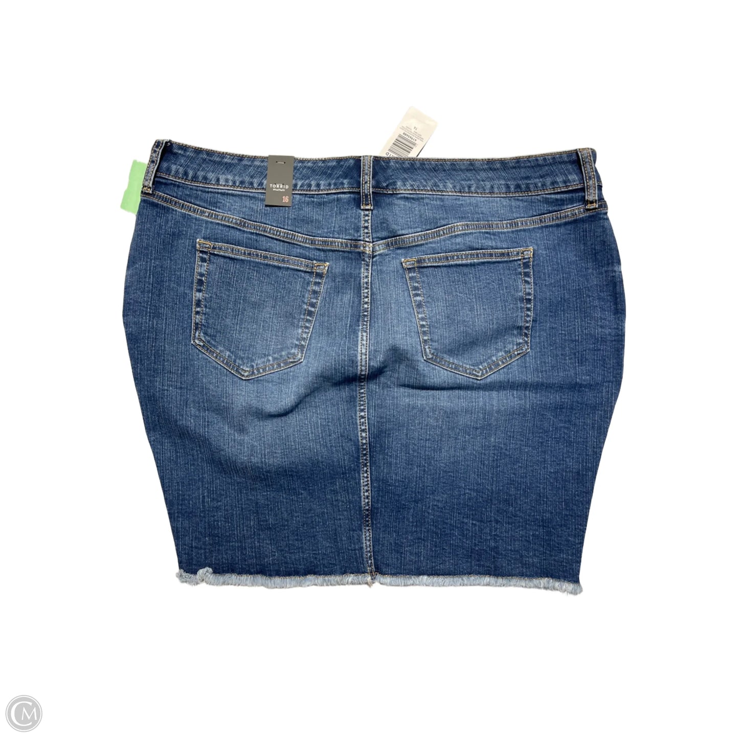 Skirt Midi By Torrid In Blue Denim, Size: 16