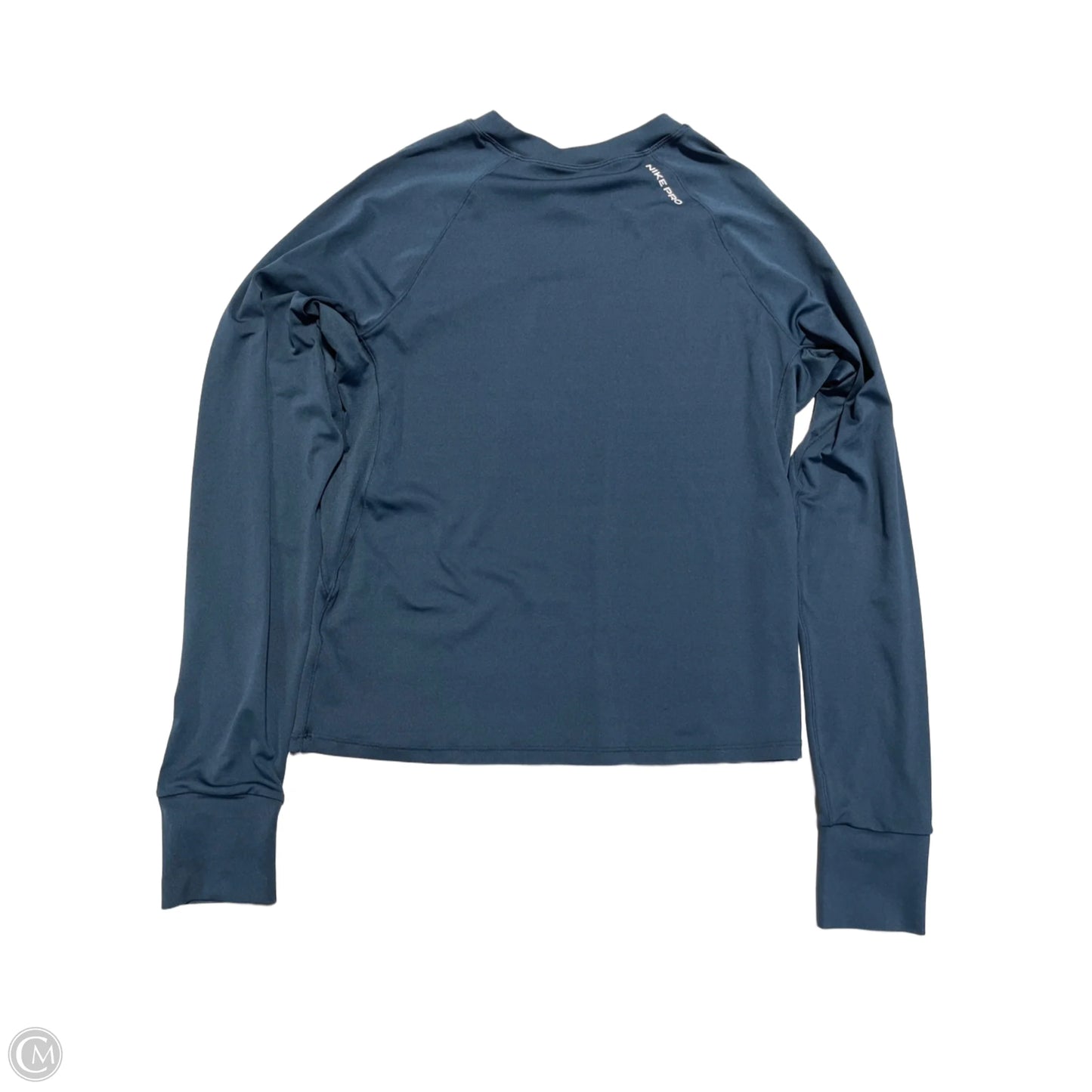 Athletic Top Long Sleeve Collar By Nike In Blue, Size: Xl
