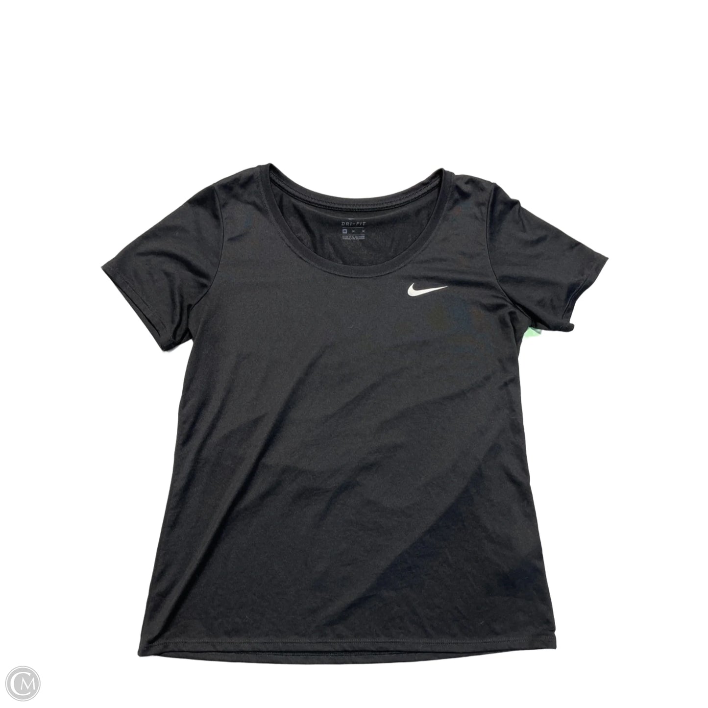 Athletic Top Short Sleeve By Nike In Black, Size: M