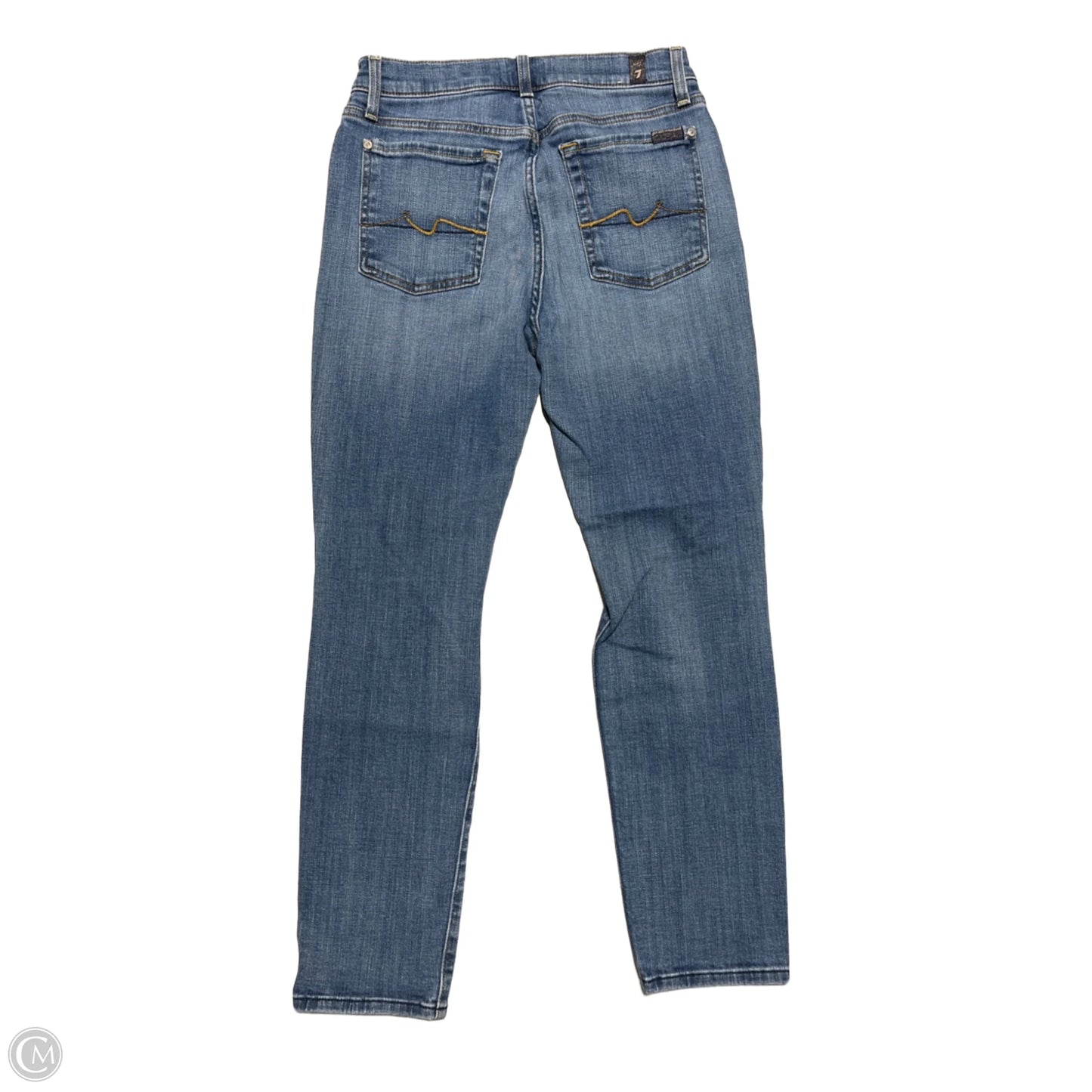 Jeans Boot Cut By 7 For All Mankind In Blue Denim, Size: 2