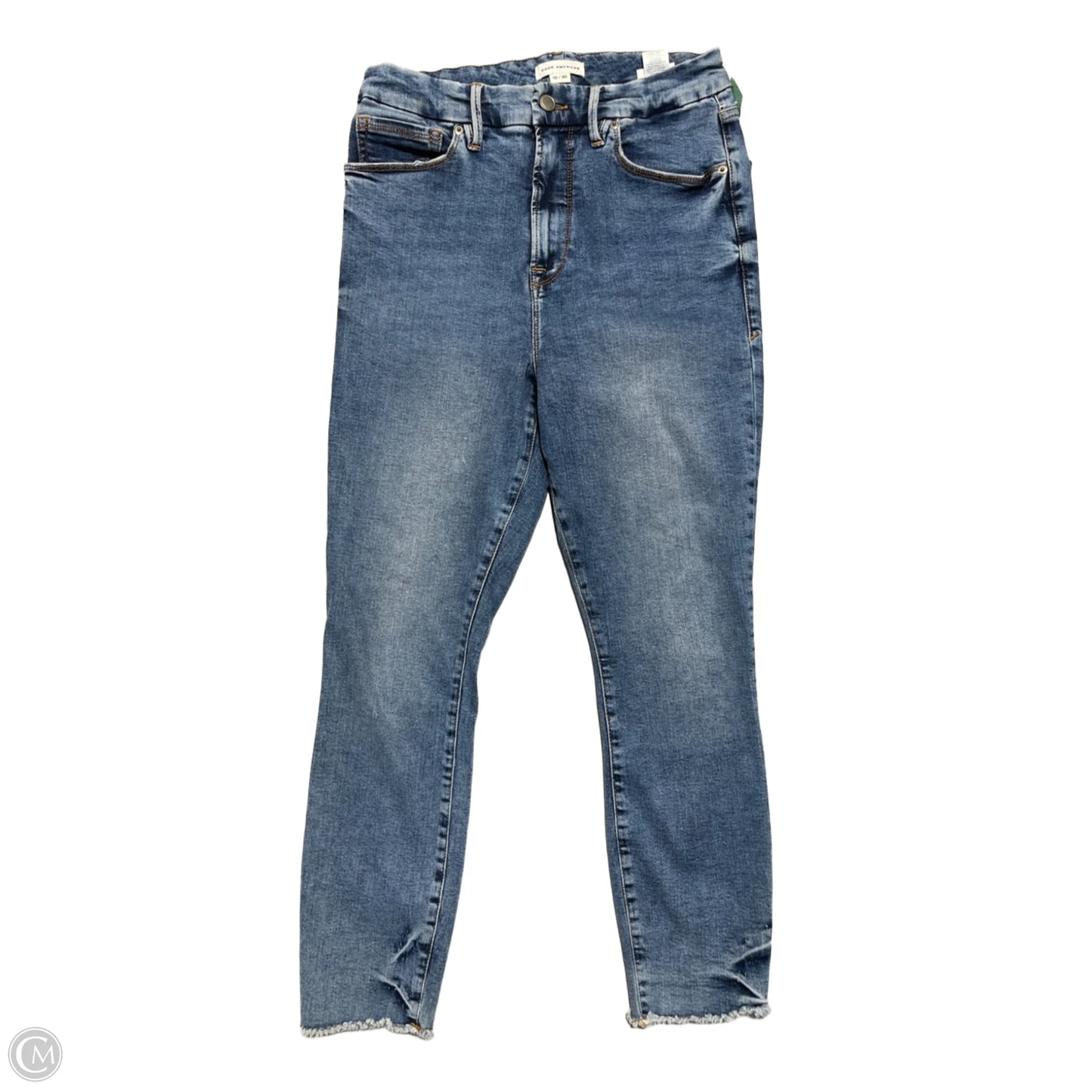 Jeans Boot Cut By Good American In Blue Denim, Size: 10