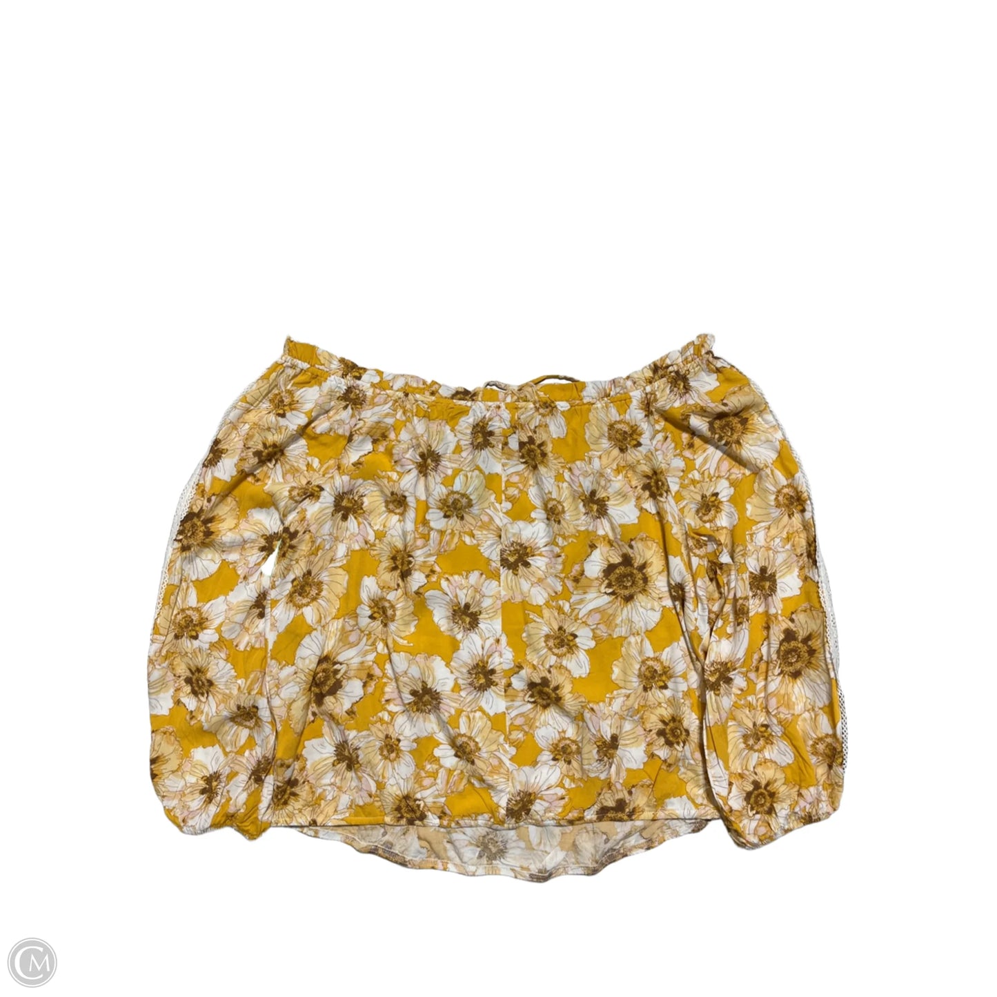 Top Short Sleeve By Maurices In Yellow, Size: 1x