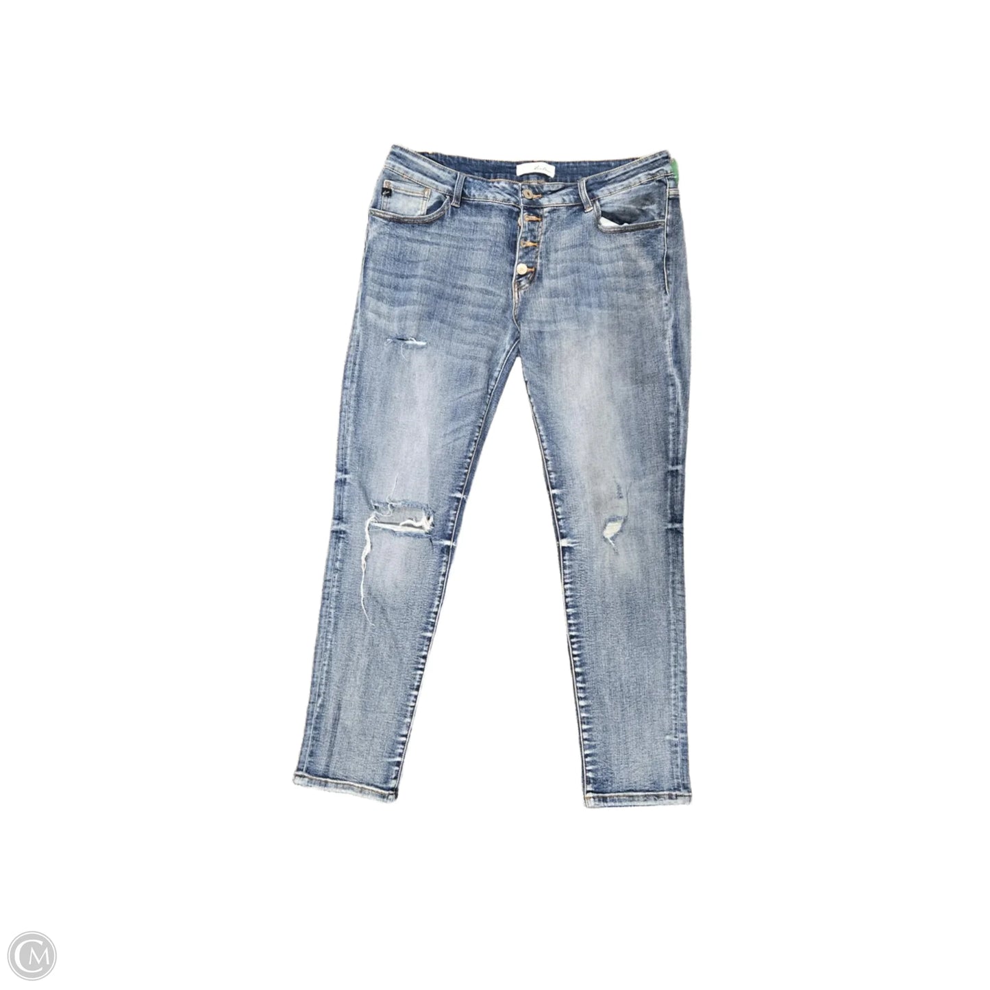 Jeans Boot Cut By Kancan In Blue Denim, Size: 12