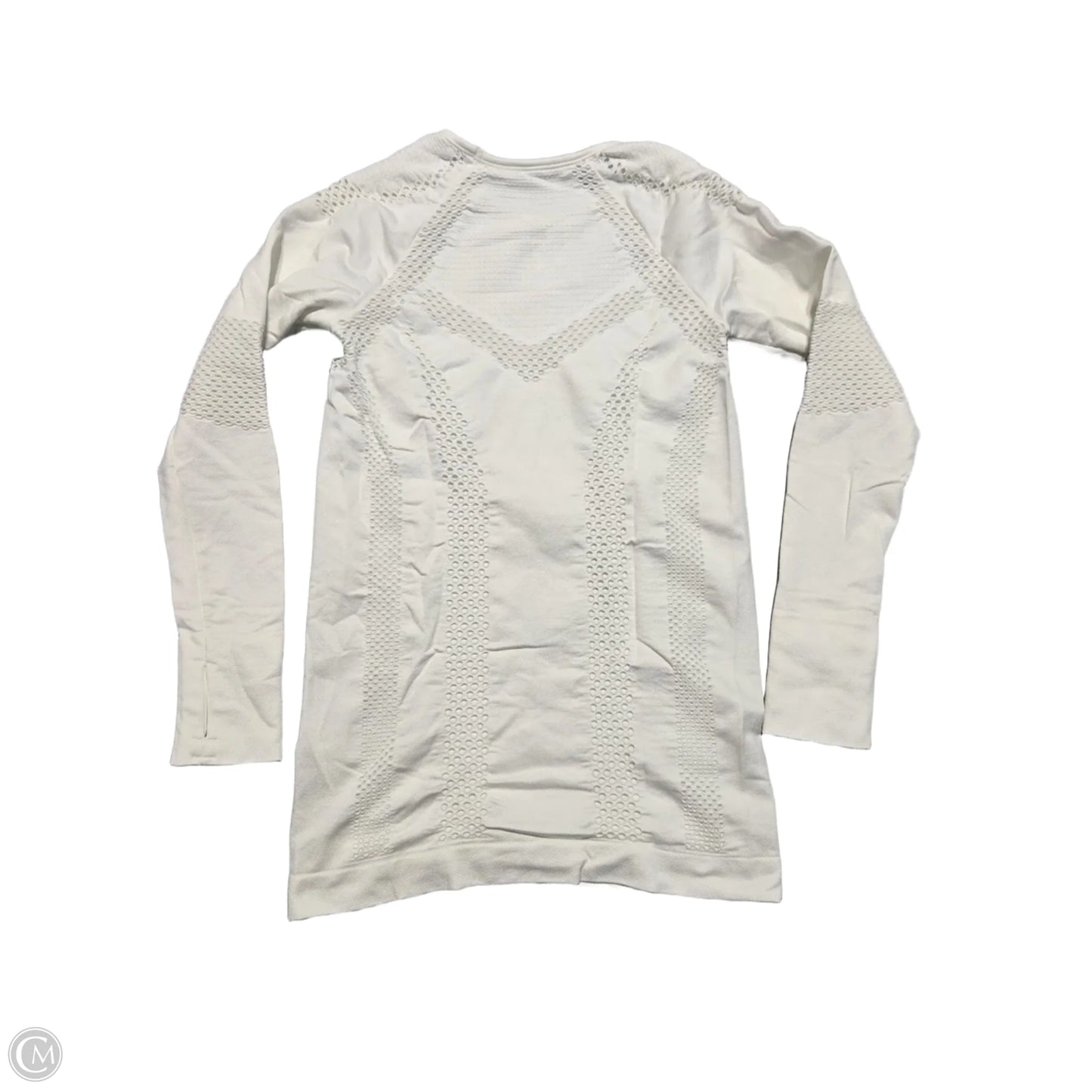 Athletic Top Long Sleeve Collar By Athleta In White, Size: Xs